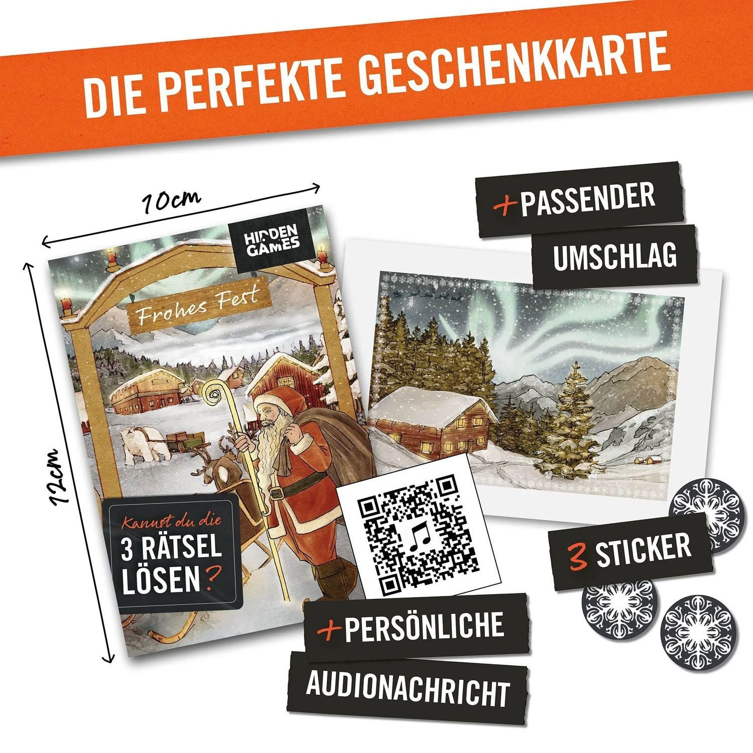 Pegasus Spiele Spiel Hidden Games: Rätselhafte Weihnachten Rätselkarte