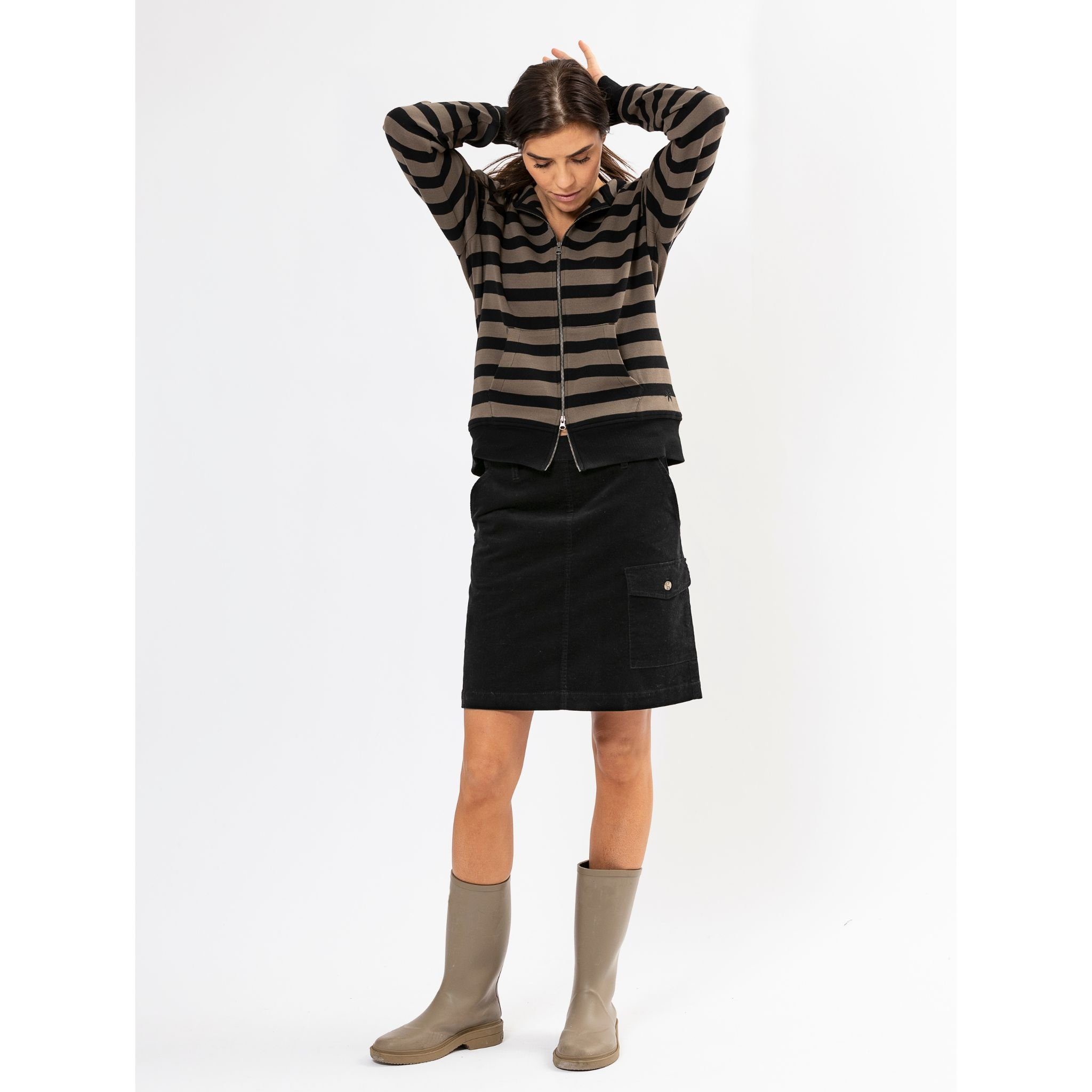 Rock Minirock Khaki in Blue Skirt Ross oder Sportswear Samtrock Schwarz Minirock