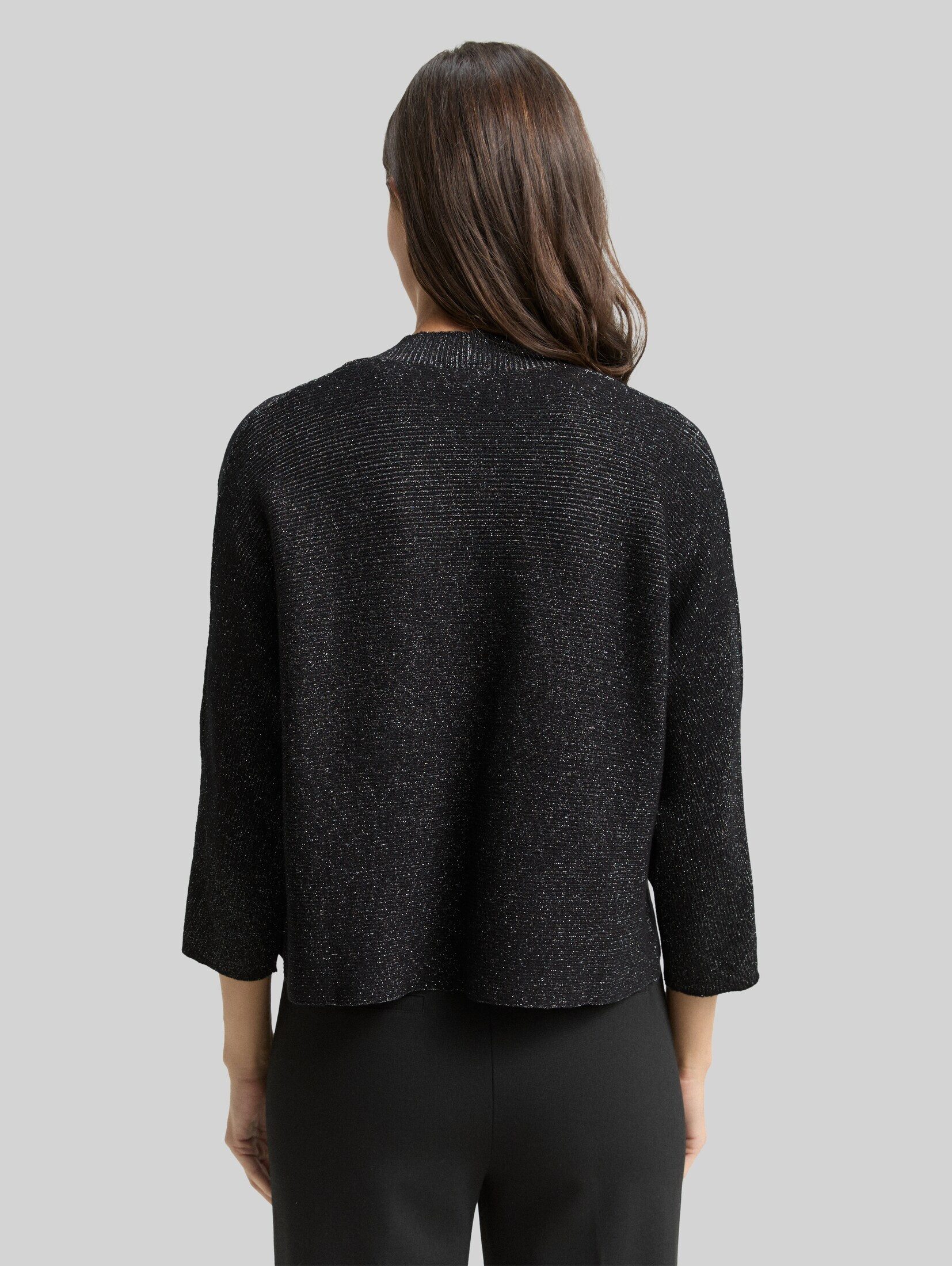 TOM TAILOR Cardigan Pullover & Strickjacken Cropped Cardigan mit Glitzer-Effekt