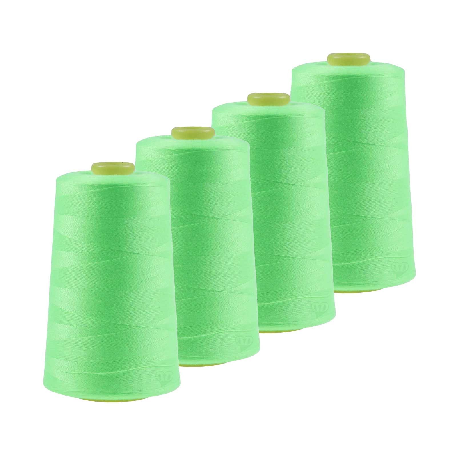 maDDma 4 x 4572m Qualitäts Overlockgarn Nähgarn Polyester Overlockgarn, 4 m, A598 helles türkisblau