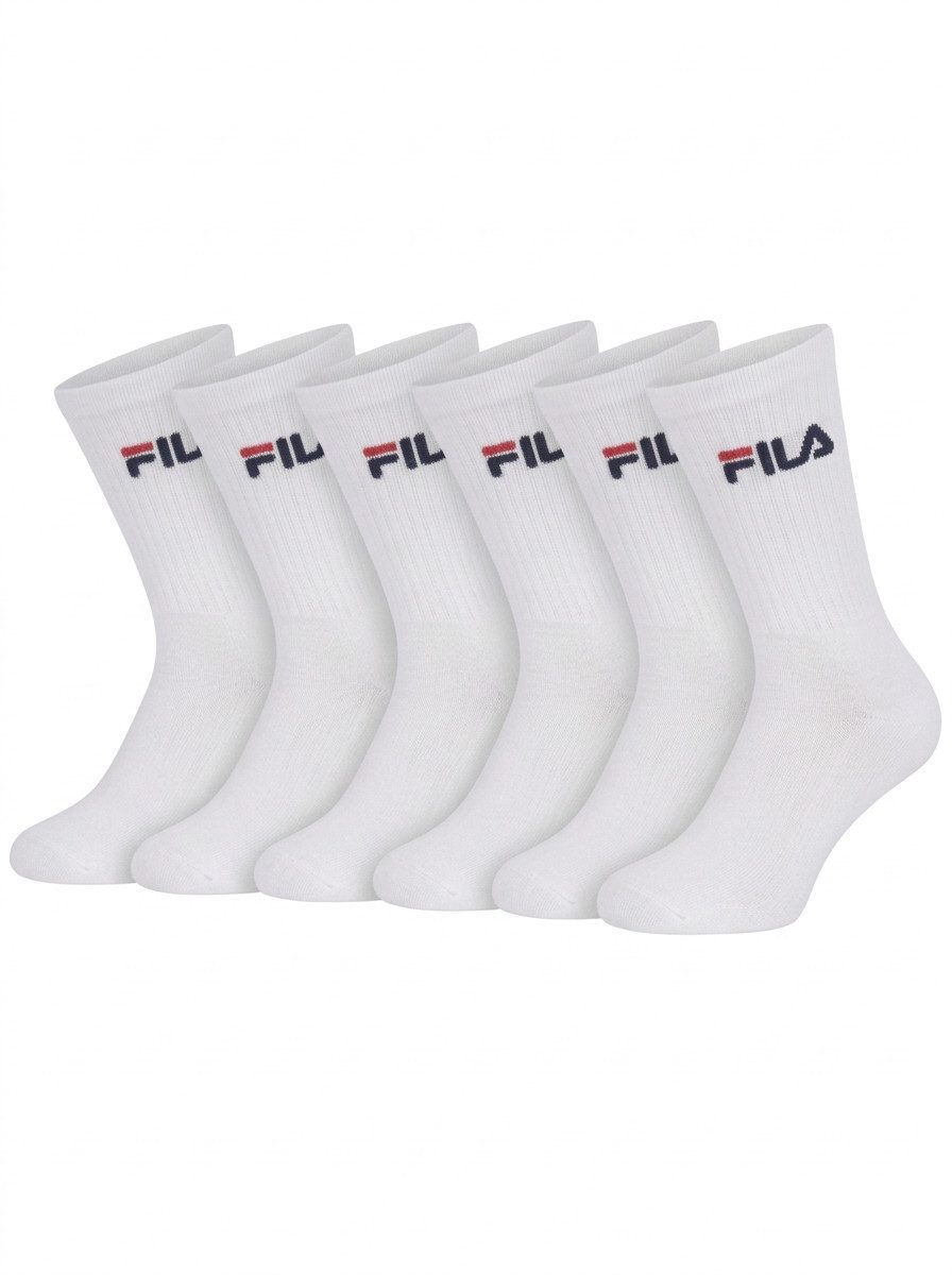 Fila Tennissocken UNISEX CREW TENNIS FULL TERRY SOCKS (6-Paar, 6 Paar) Sportsocken, flache Zehennaht