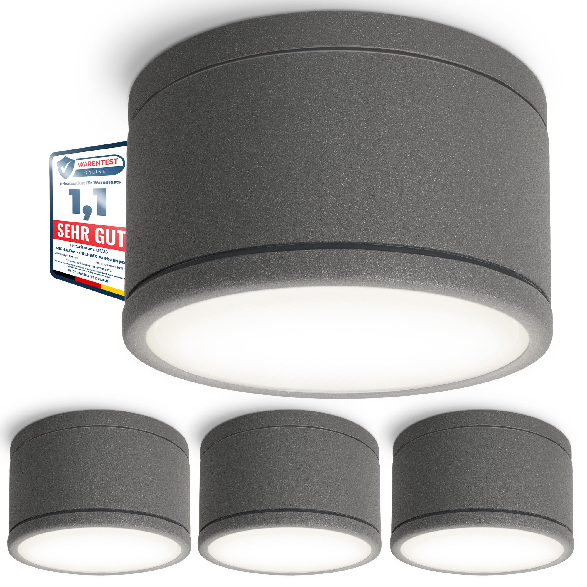 SSC-LUXon LED Außen-Deckenleuchte CELI-WX Aufbauleuchte flach günstig online kaufen