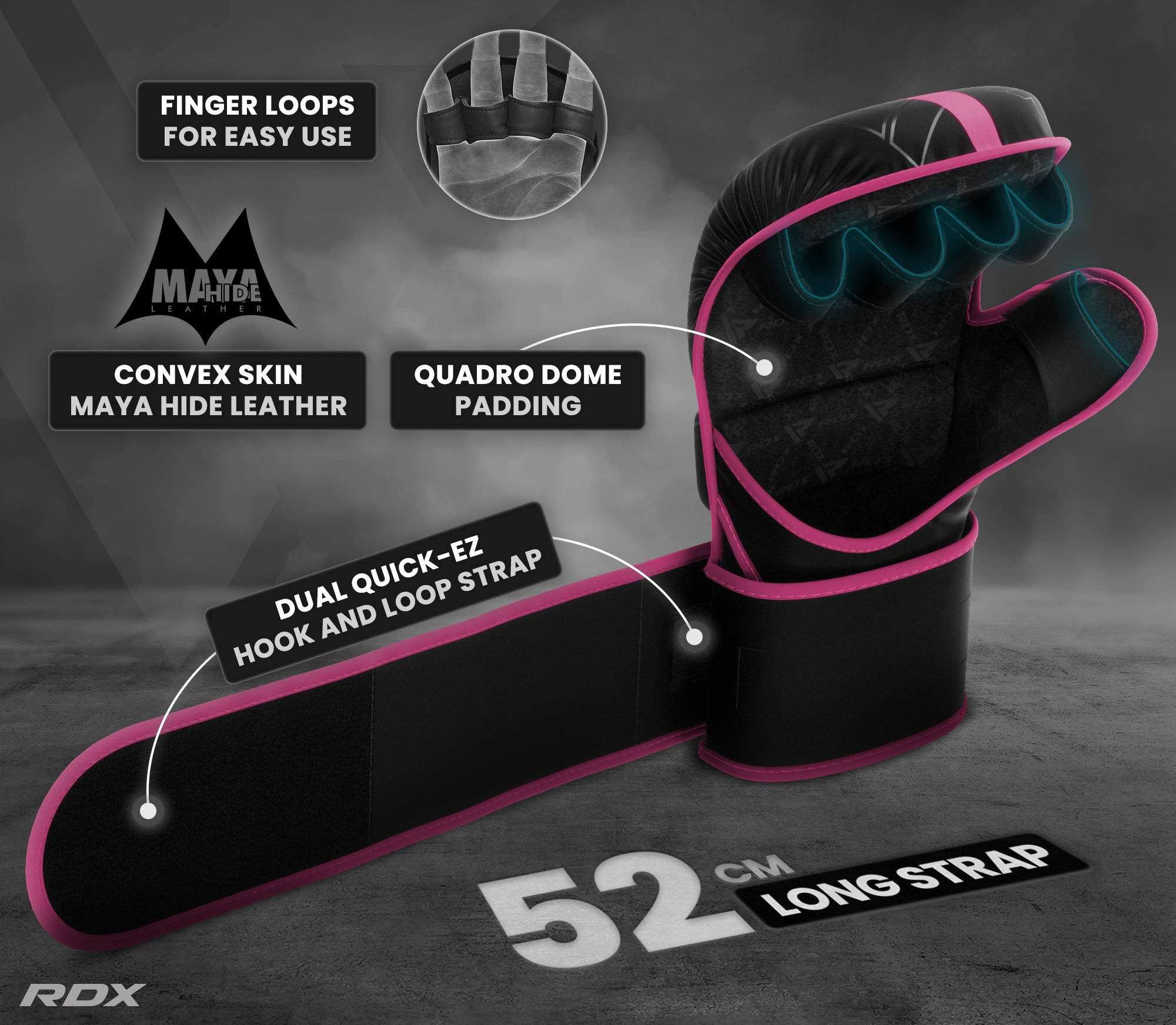 RDX Sports MMA-Handschuhe RDX MMA Handschuhe, MMA Gloves für Kampfsport Grappling Training – Bild 5 von 5