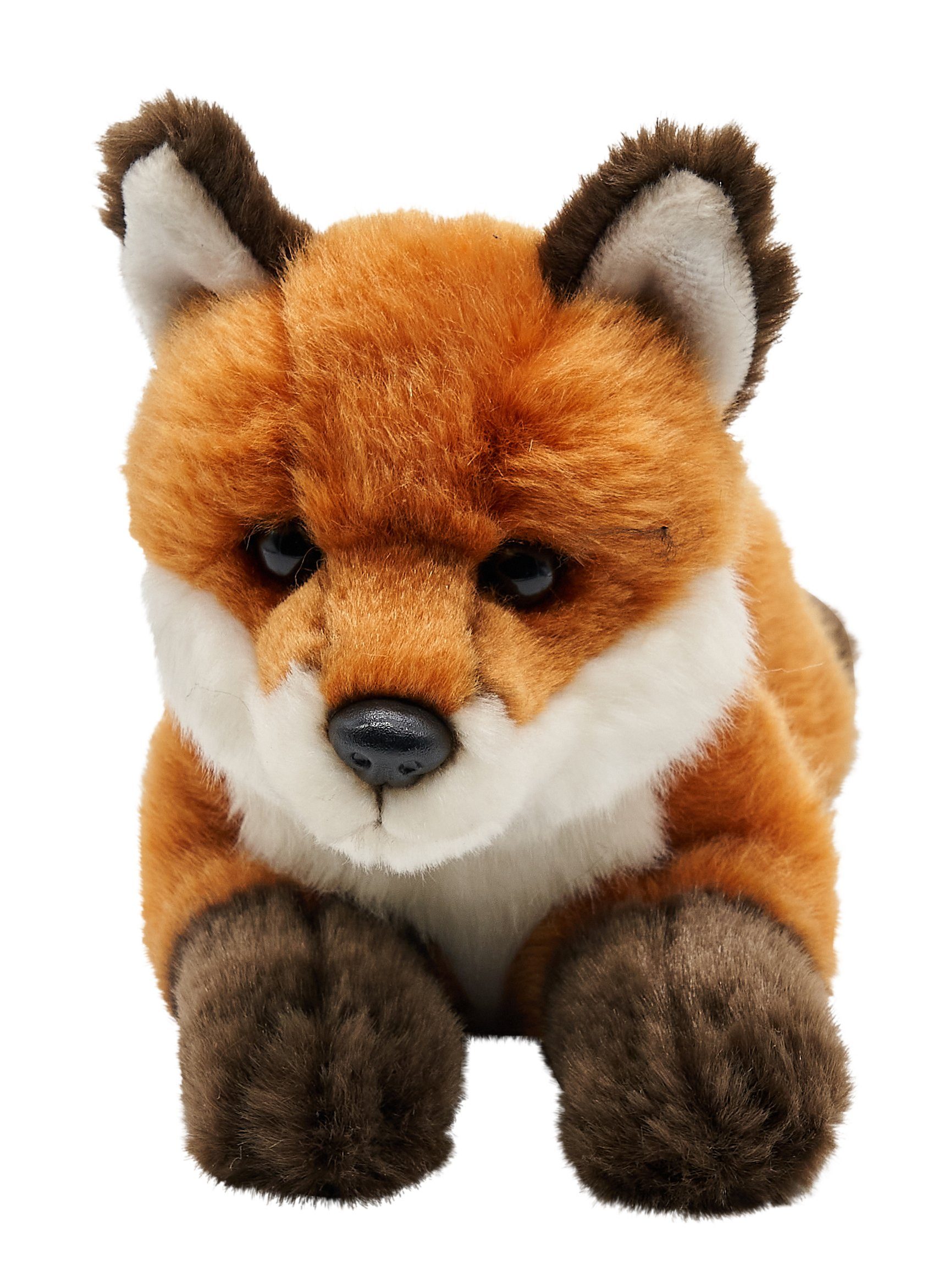 Uni-Toys Kuscheltier - recyceltes Fuchs Plüsch, (24 - cm) Plüschtier, liegend % oder zu 100 sitzend (25 cm) Füllmaterial