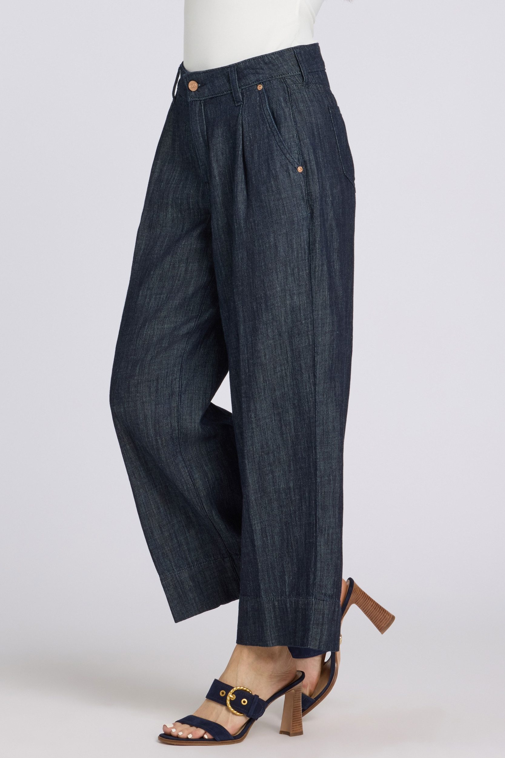 NYDJ Weite Jeans Teresa Wide Leg Ankle Jeans mit High Rise