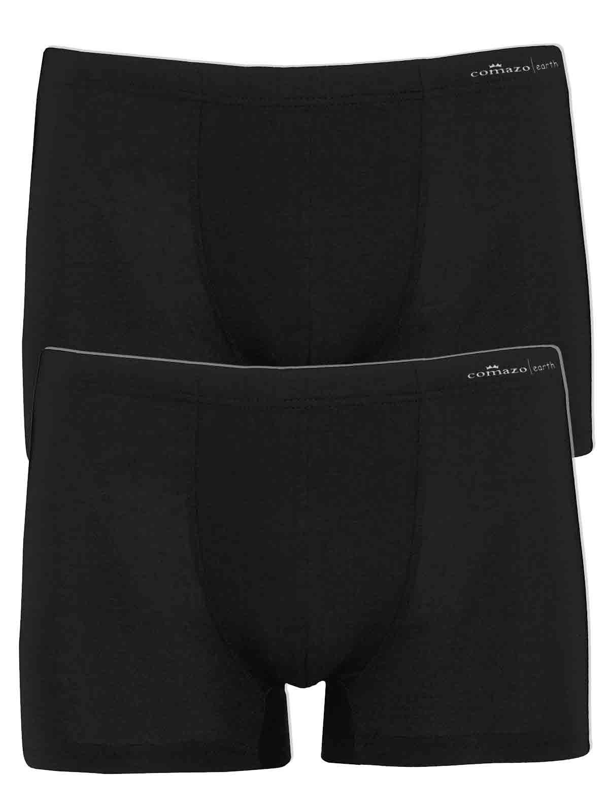 COMAZO Retro Pants 2er Pack Herren Pants ohne Eingriff (Stück, 2-St) Vegan schwarz