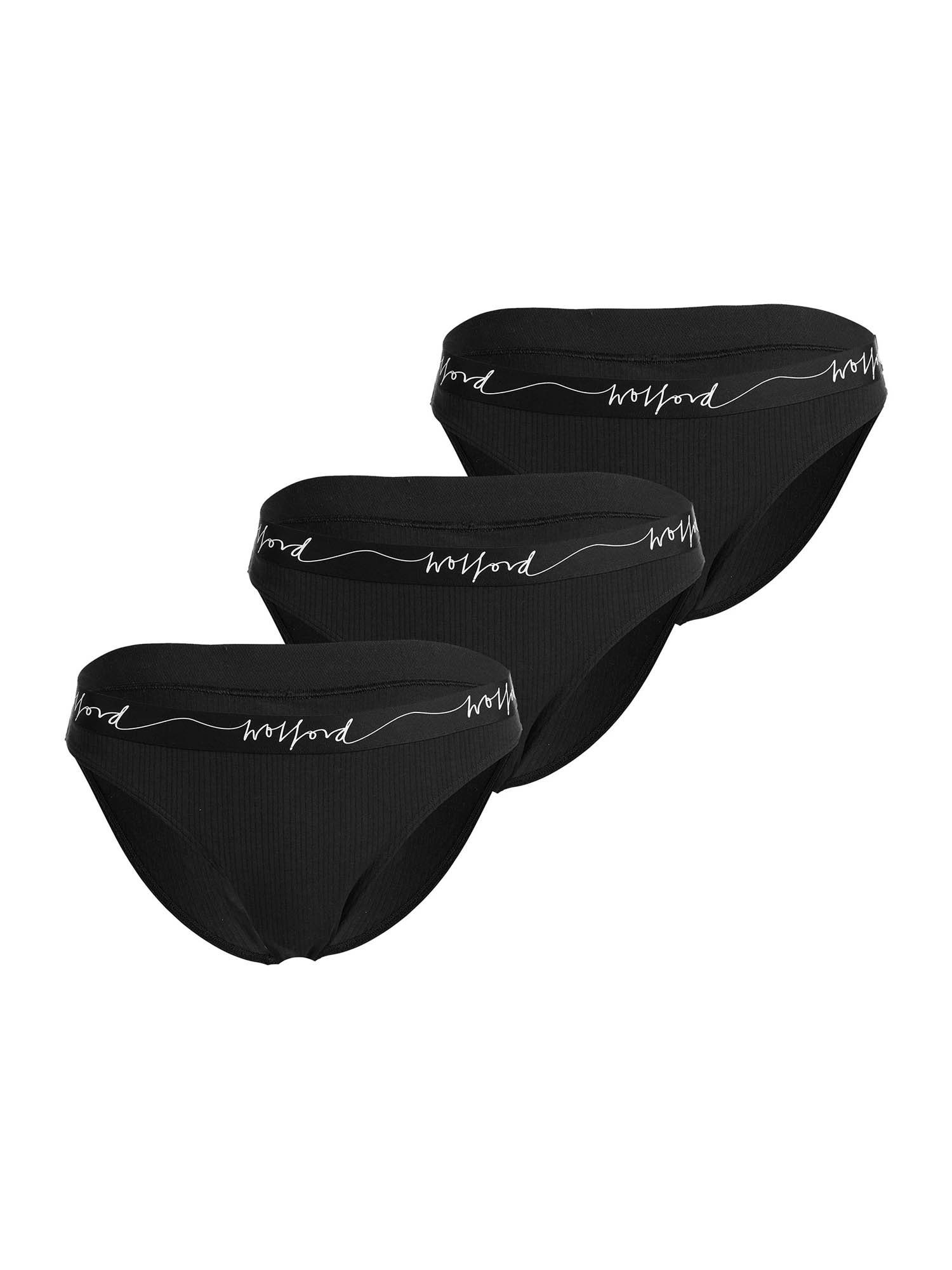 Wolford Slip Beauty Cotton Bikini (3-St) schwarz