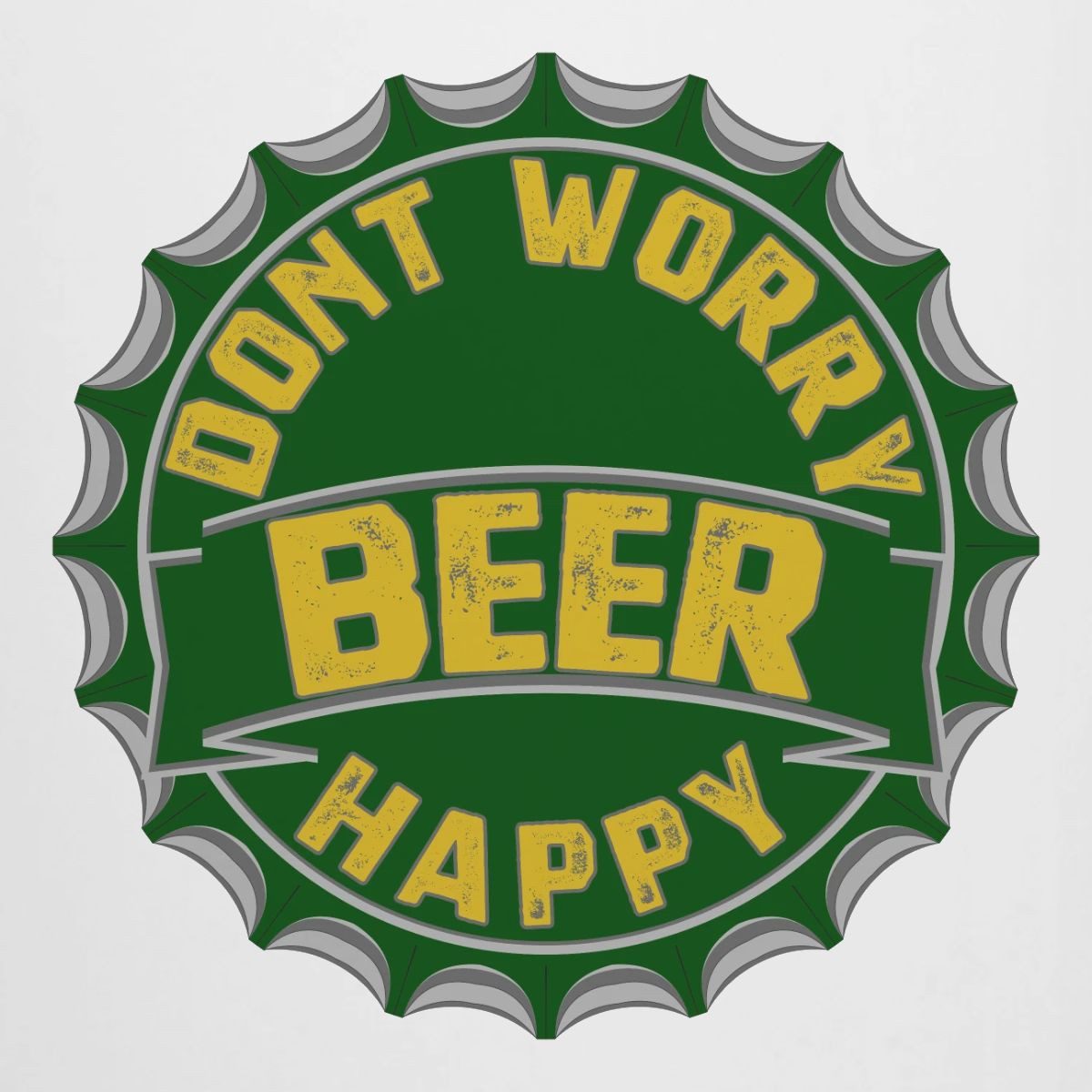 Spreadshirt Tasse Don't Worry Beer Happy Bierkrug, Keramik