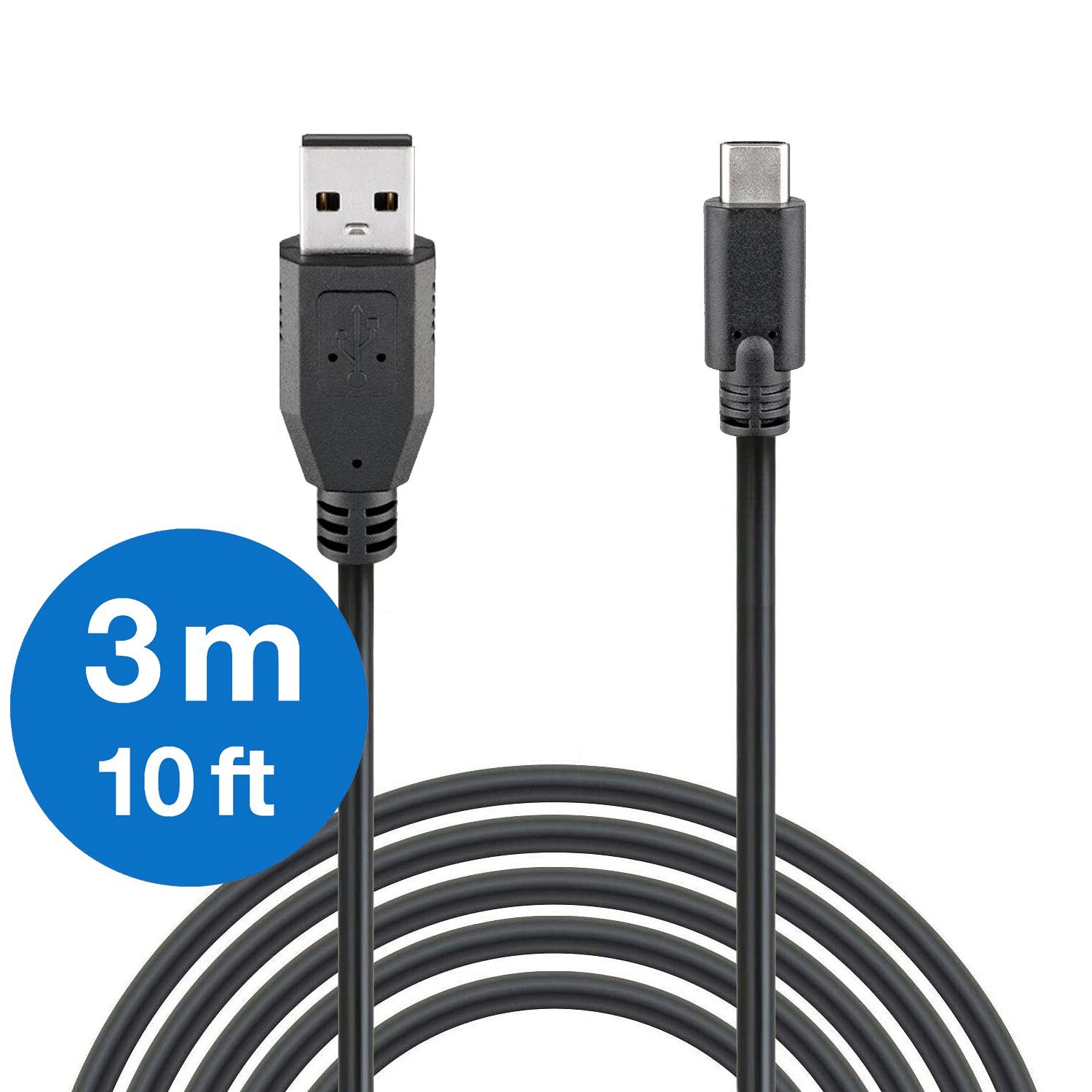 Wicked Chili USB-C Ladekabel für PS5, XBOX X/S Controller Gaming-Controllerkabel, USB-C, USB-A (300 cm), Extra Lang, 3A Fast Charge, mit Knickschutz, Play & Cha – Bild 5 von 5