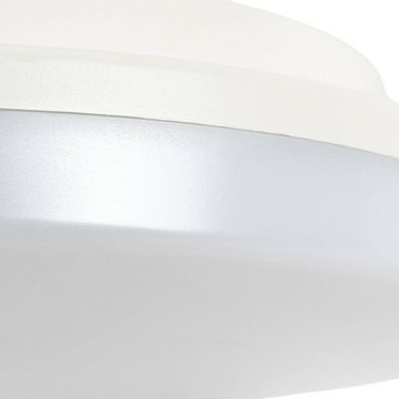 Prios LED Deckenleuchte Artin, LED-Leuchtmittel fest verbaut, Farbwechsel warmweiß / tageslicht, Modern, Polycarbonat, weiß, 1 flammig, inkl. Leuchtmittel, LED Lampe