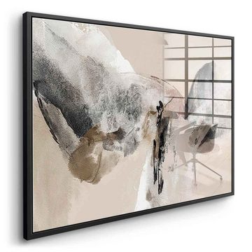 DOTCOMCANVAS® Acrylglasbild Soar - Acrylglas, Acrylglasbild Soar beige moderne abstrakte Kunst Druck Wandbild