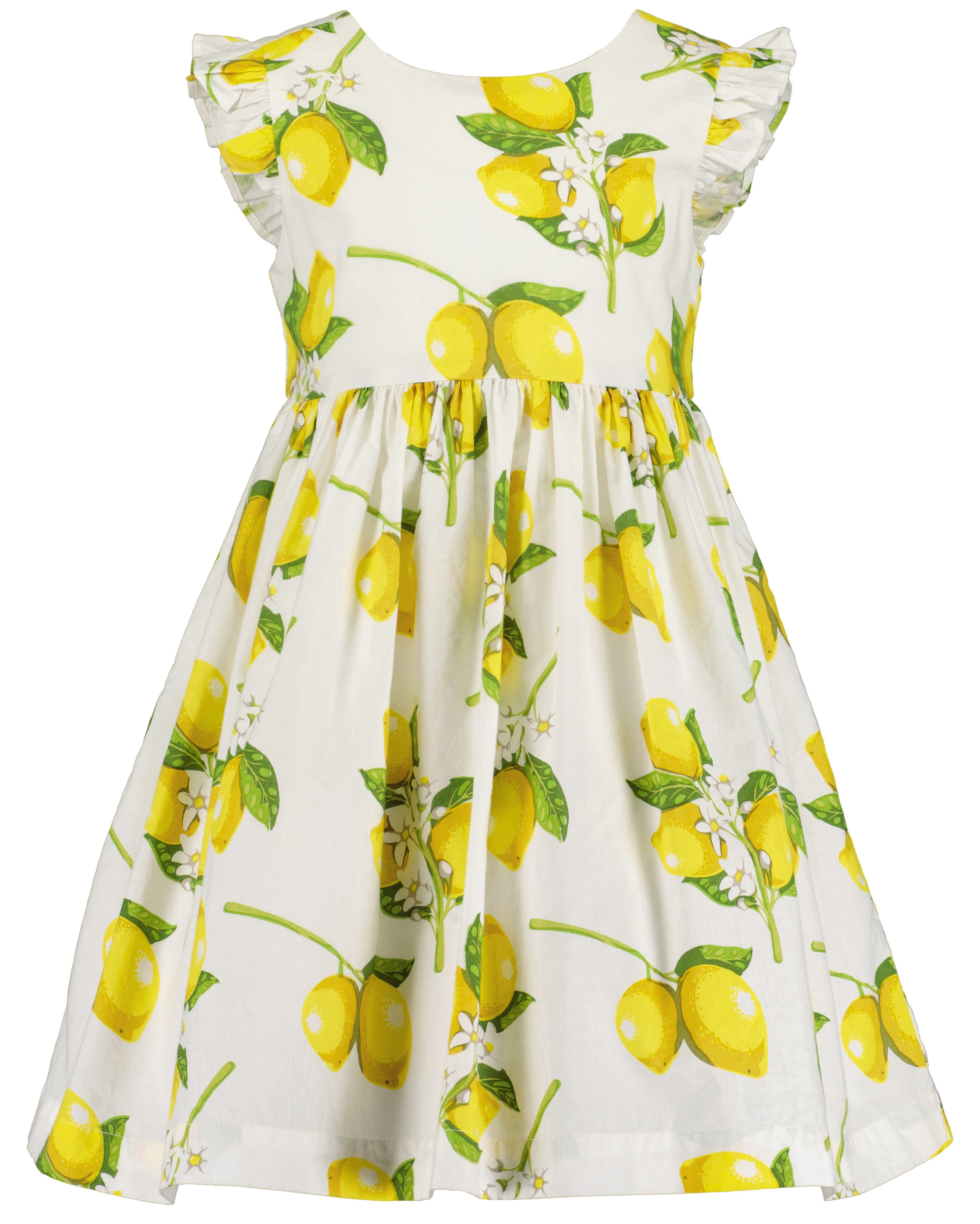 Blue Seven Sommerkleid (1-tlg) mit süßen Flügelärmeln und sommerlichem Alloverdruck