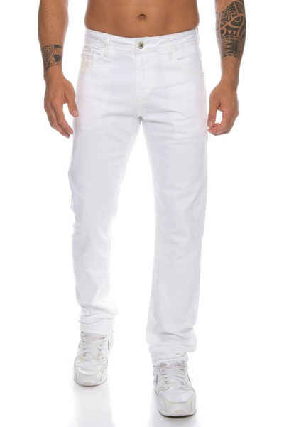 Cipo & Baxx Slim-fit-Jeans Herren Jeans Hose im casual Look mit dezenten dicken Nähten Jeanshose im casual Look mit dicken Nähten