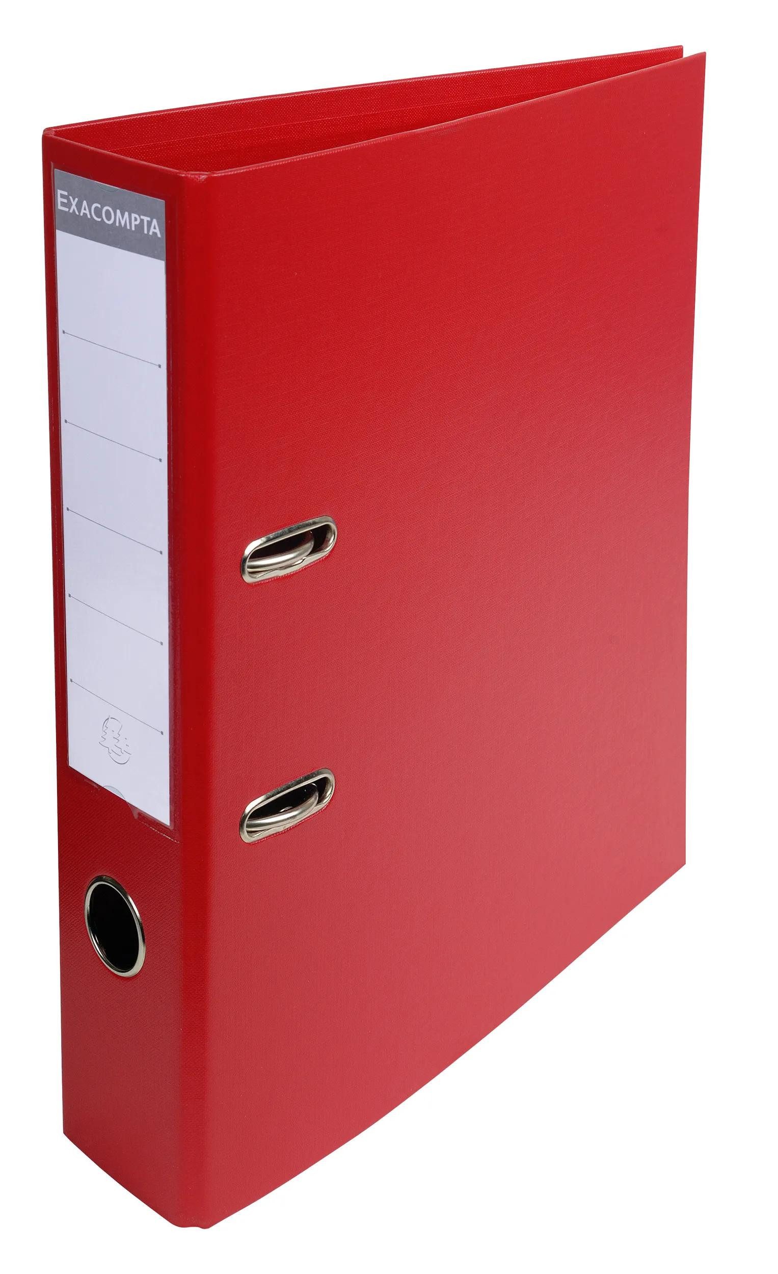 EXACOMPTA Aktenordner 10x Папки з файлами Prem'Touch PVC, Rücken 70mm, 32x29cm A4 Maxi, Rot, 53745E, Папки з файлами Kunststoff