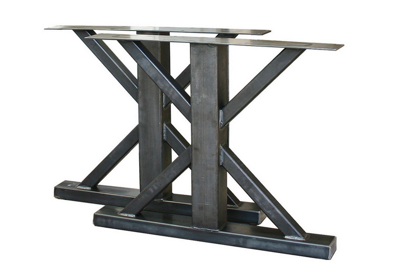 Tischhelden Tischbein Tischgestell Eisen schwarz 90