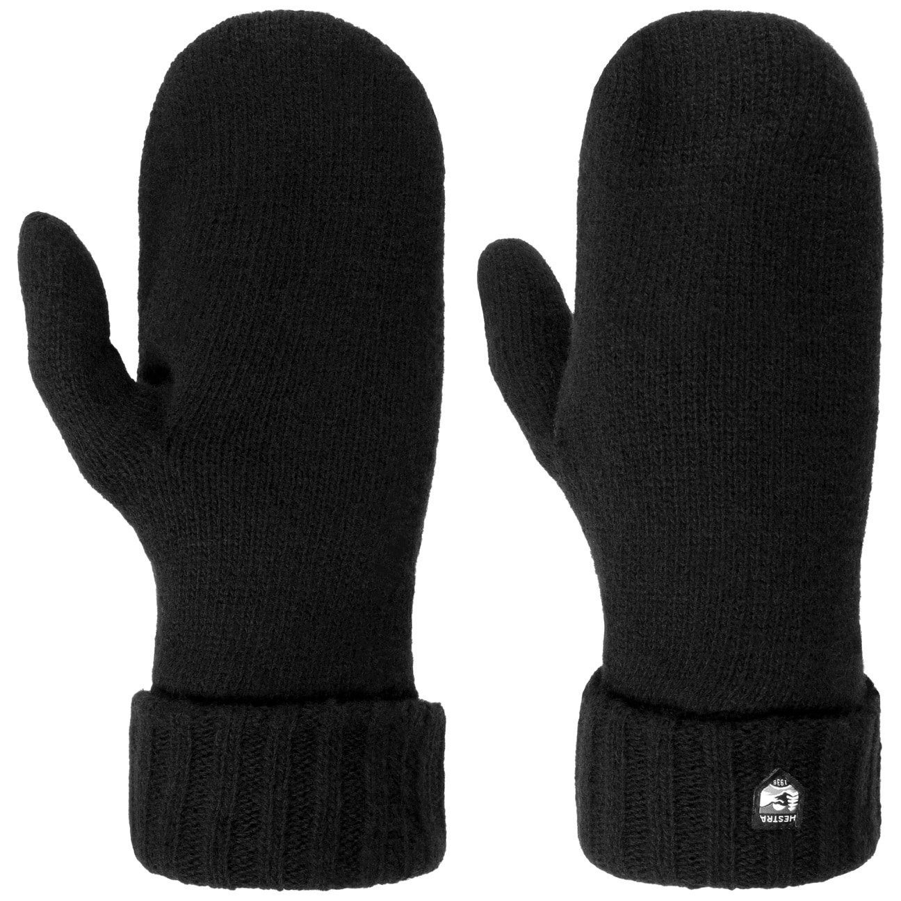 Hestra Strickhandschuhe Strickhandschuhe mit Futter schwarz