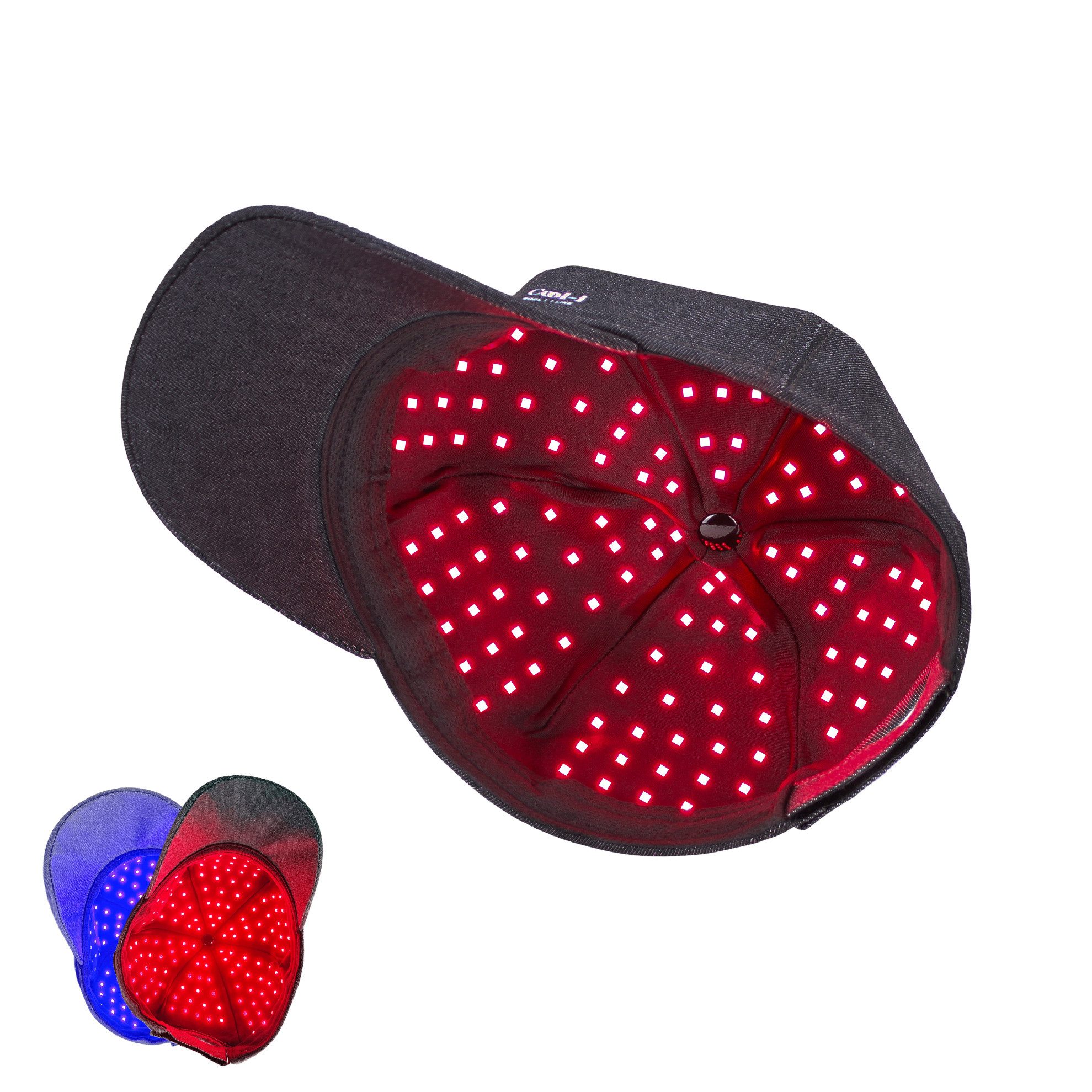 COOL-i ® Infrarotlampe Rotlicht-Haarwuchshaube–Infrarot- & Blaulichttherapie für die Kopfhaut, Kabellose,158 LEDs, wiederaufladbar, Timer, für Männer & Frauen
