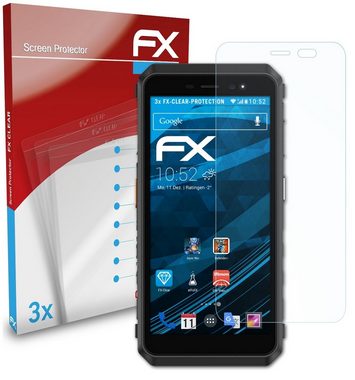 atFoliX Schutzfolie Displayschutz für Ulefone Armor X11 Pro, (3 Folien), Ultraklar und hartbeschichtet