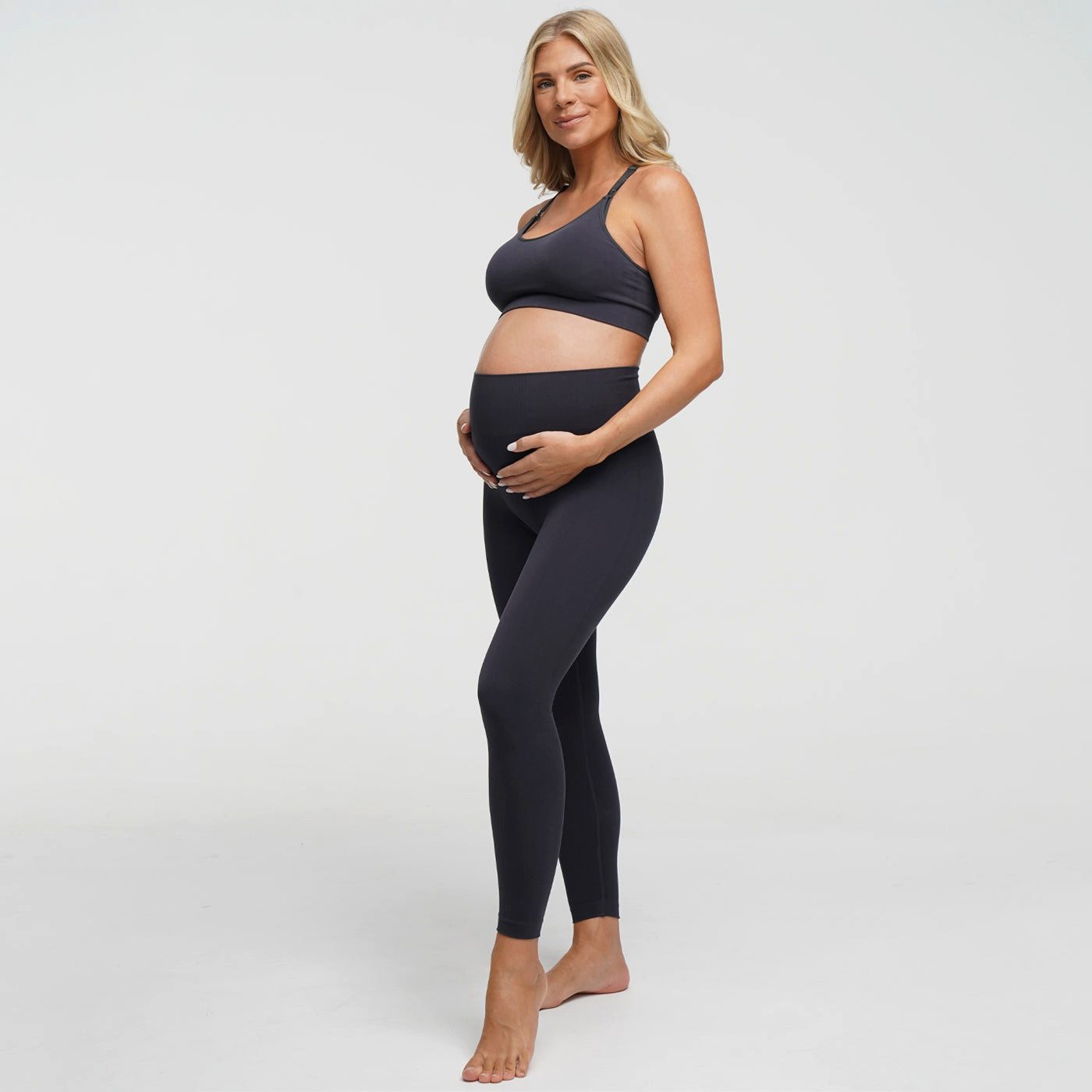 Creamy Fabrics Umstandsleggings Seamless Umstandsleggings-Anthrazit-XL günstig online kaufen