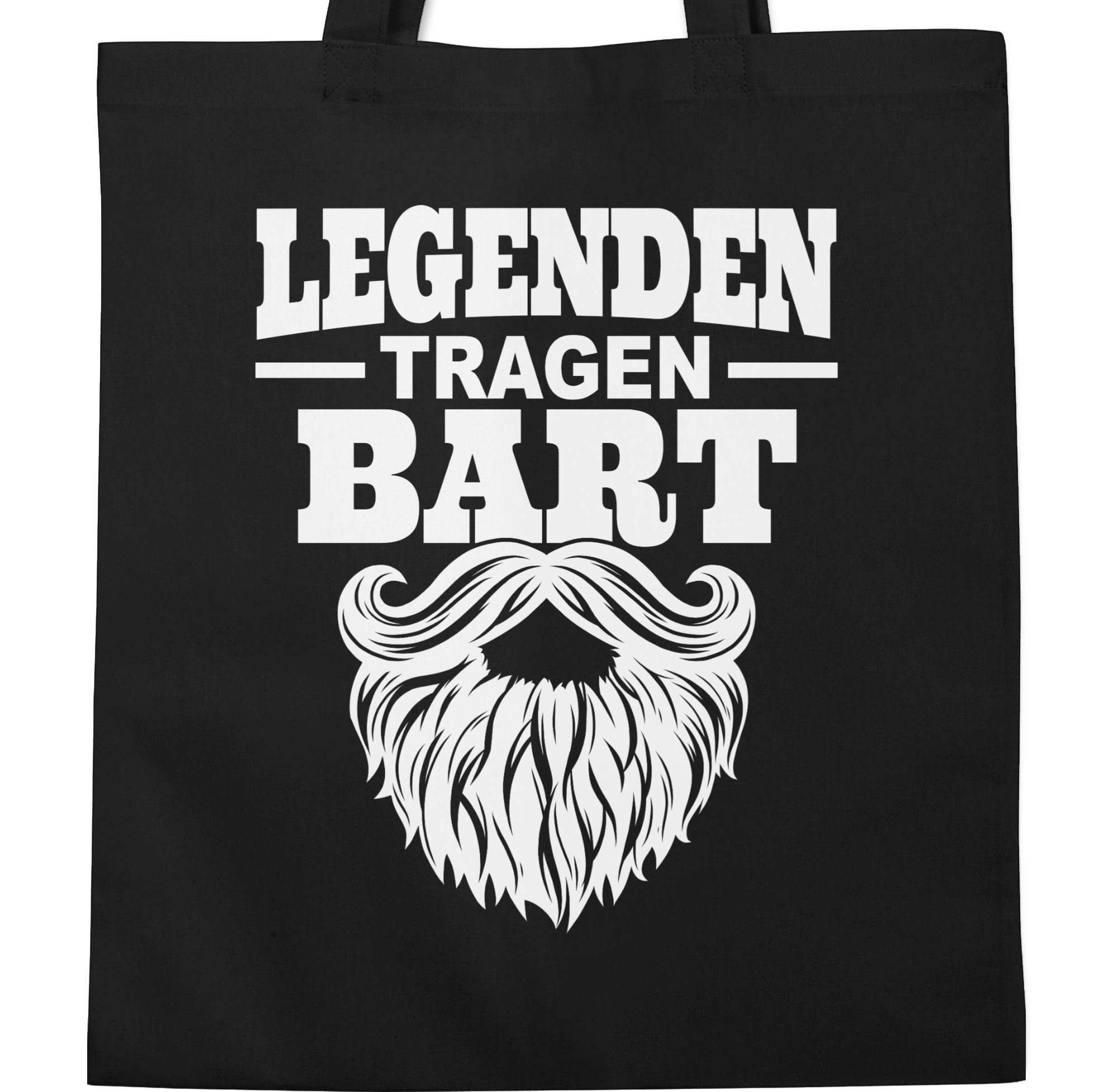 weiß, Umhängetasche Spruch Statement Schwarz 1 Legenden Shirtracer Bart Sprüche mit tragen