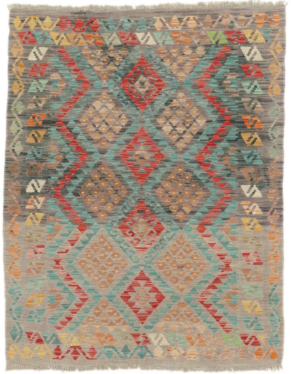 Orientteppich Kelim Afghan Heritage 132x160 Handgewebter Moderner Orientteppich, Nain Trading, rechteckig, Höhe: 3 mm