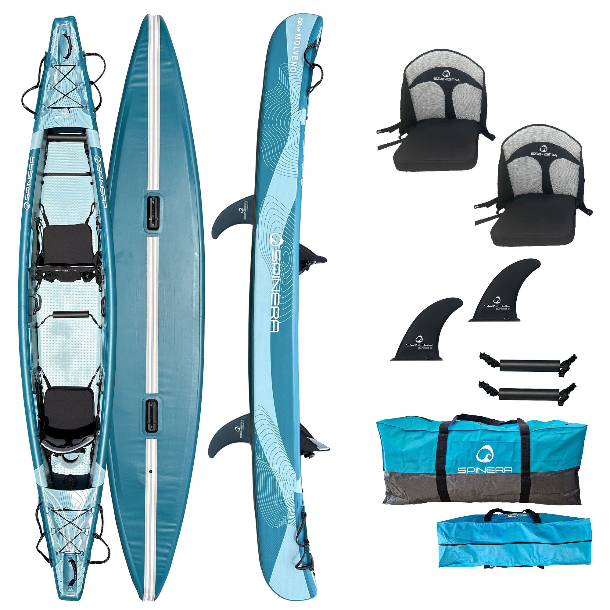 Spinera Tourenkajak SPINERA Molveno 430 HDDS Kajak 2 Personen inflatable Kanau