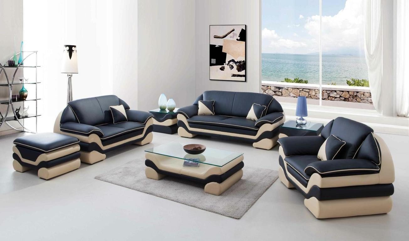 Xlmoebel Polstergarnitur Klassische Ledersofas in zeitlosem Design für gemütliche Stunden, (3-tlg., Sofagarnitur 0613), Hergestellt in Europa