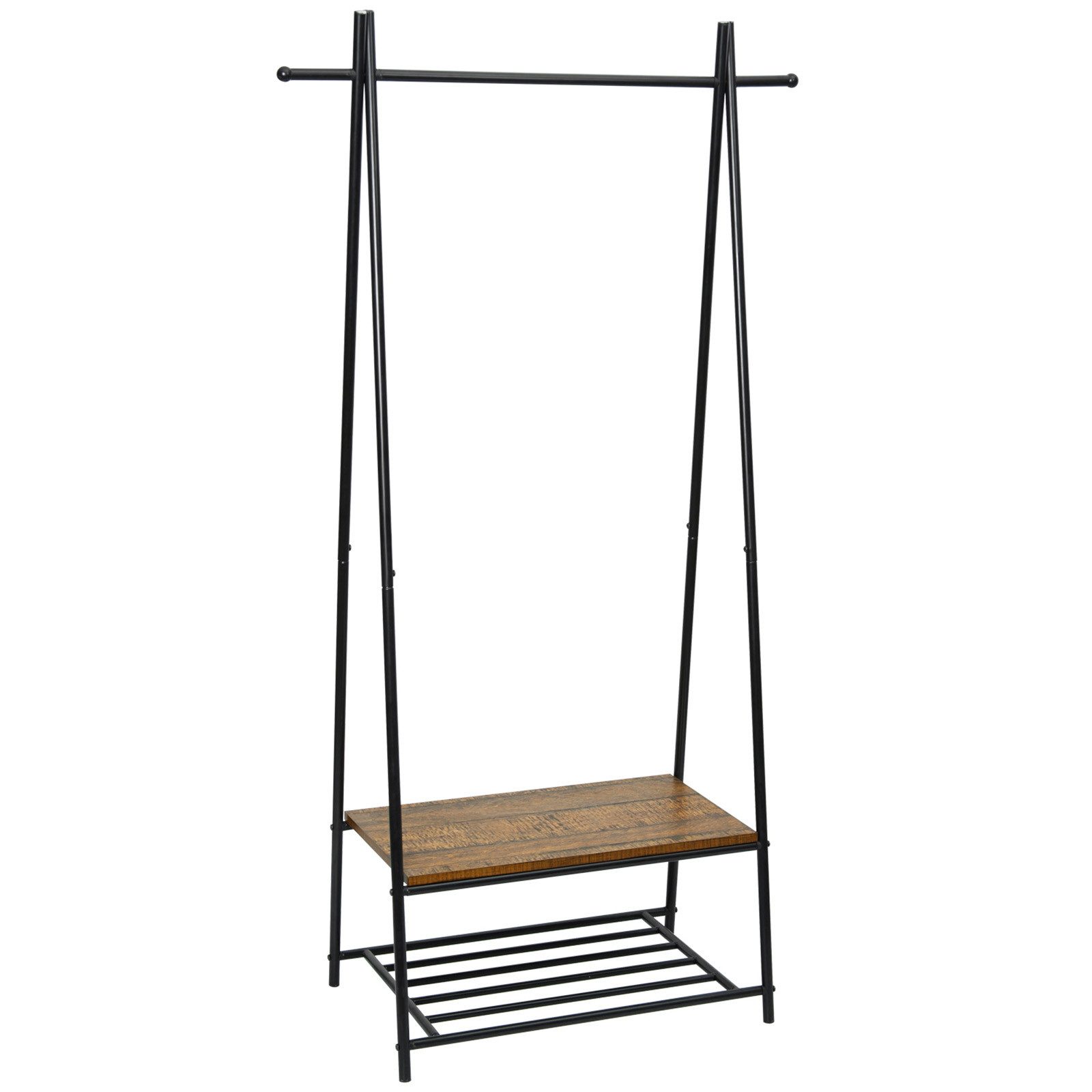 Mondeer Garderobenständer Kleiderständer, mit 2 Ablagen für Schuhe und Boxe günstig online kaufen