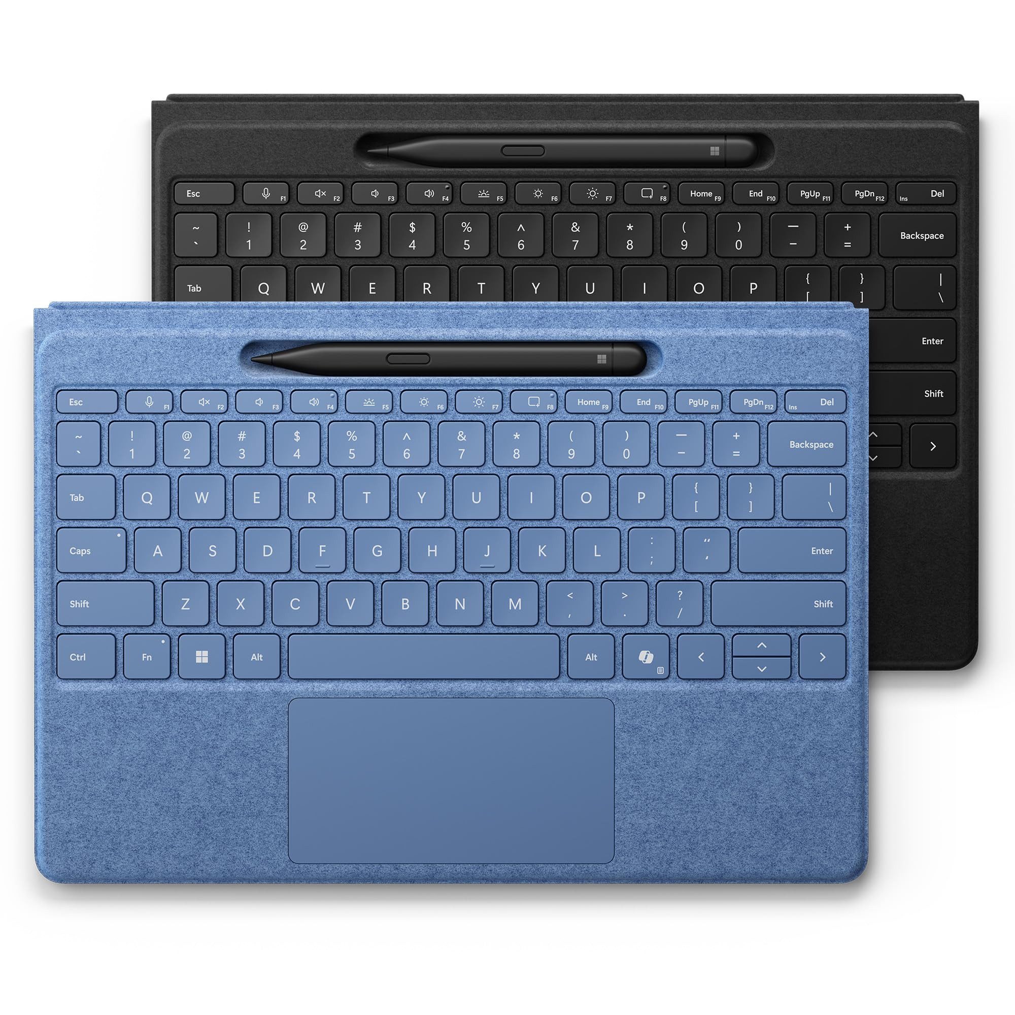Microsoft 8YU-00027 Tastatur (QWERTZ-Layout, Alcantara® Keyboard, kompatibel mit Surface Pro & PC)
