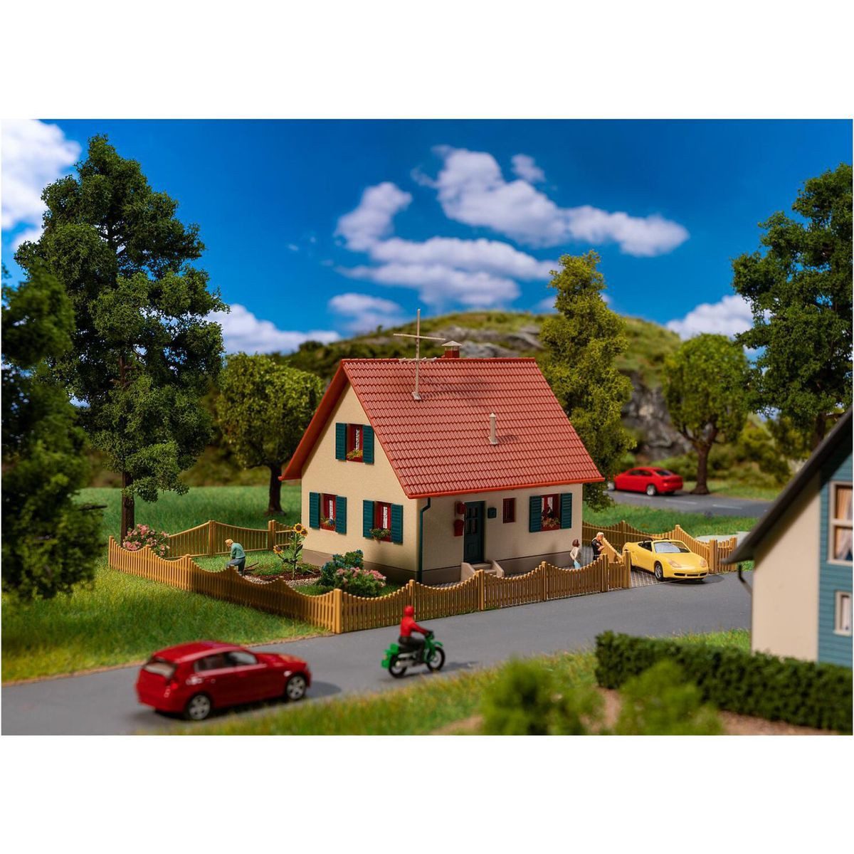 Faller Modellbausatz Faller 195602 Promotion-Set Bastelhaus (creme/rot) H0
