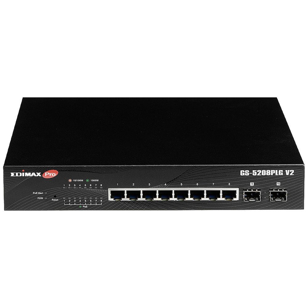 Edimax EDIMAX GS-5208PLG V2 GS-5208PLG V2 Netzwerk Switch 8 + 2 Port Netzwerk-Switch