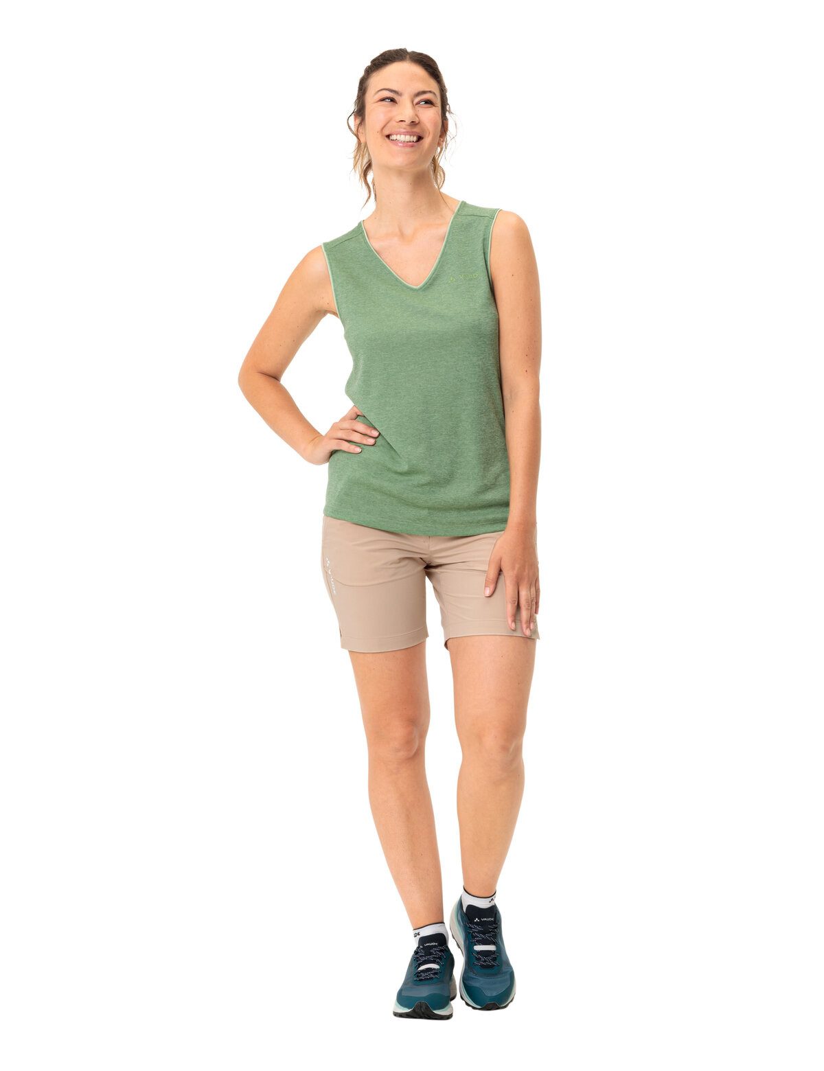 VAUDE Funktionstop WOMEN'S ESSENTIAL TOP sportliche Schnittform, für Trekking und Wandern, ohne Taschen