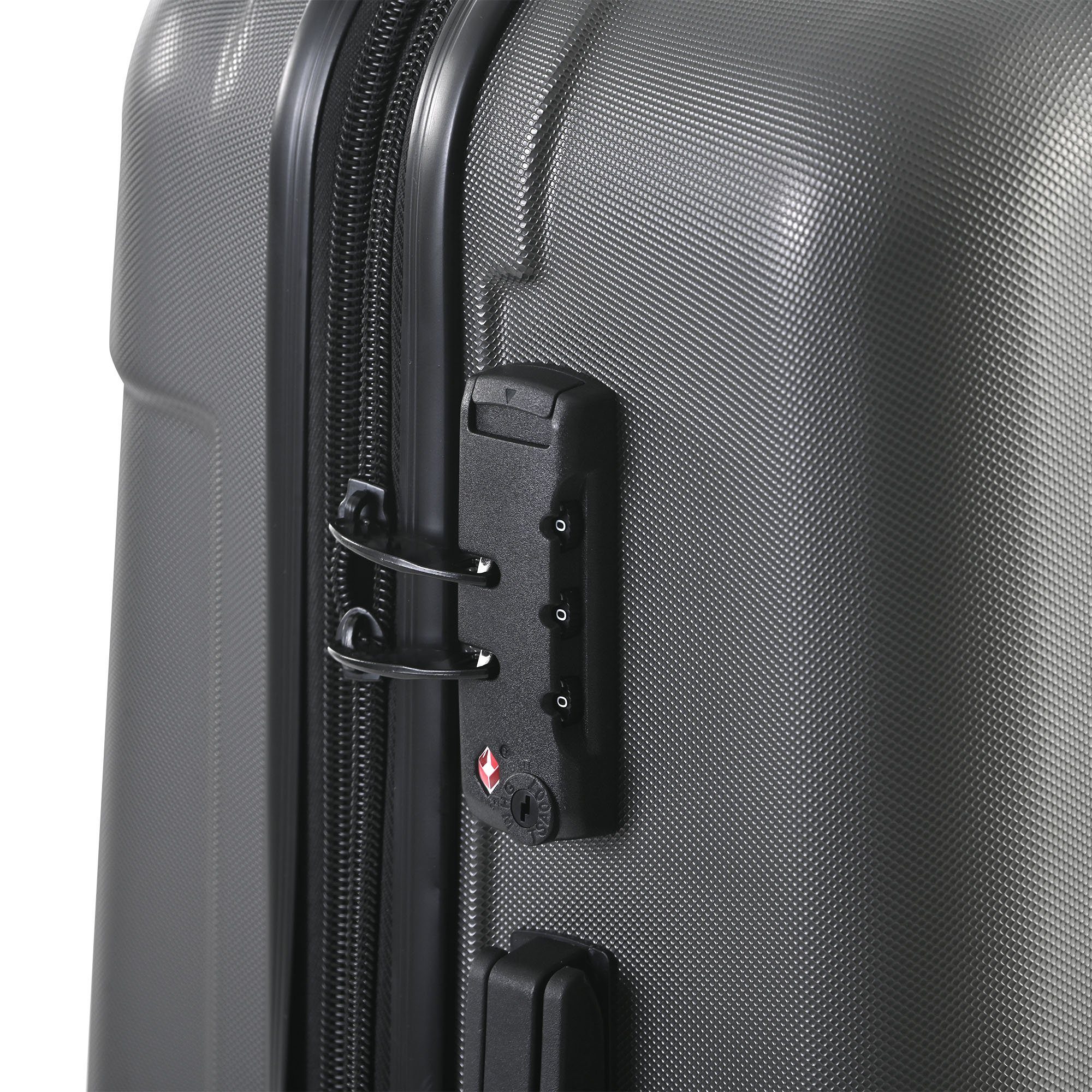 Kofferset und mit M, Universalrad ABS-Material, EXTSUD Grau Doppelrad maximiertem Handgepäckkoffer 360-Grad-Drehrollen Stauraum, TSA-Schloss Hartschalen-Handgepäck