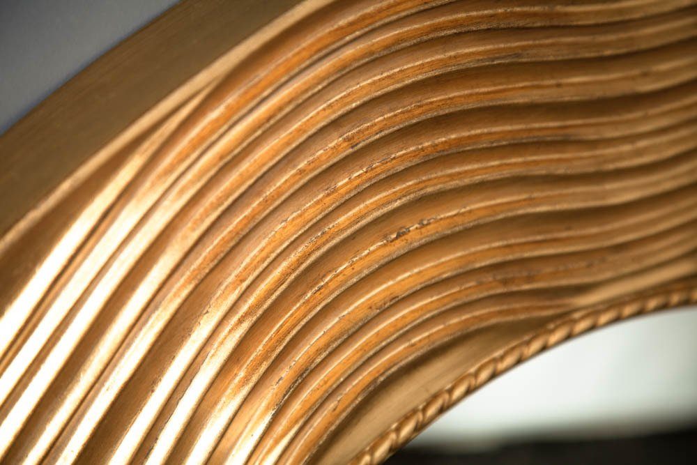 Massivholz aus riess-ambiente CIRCLE 100cm (1-St), gold Rahmen Wandspiegel