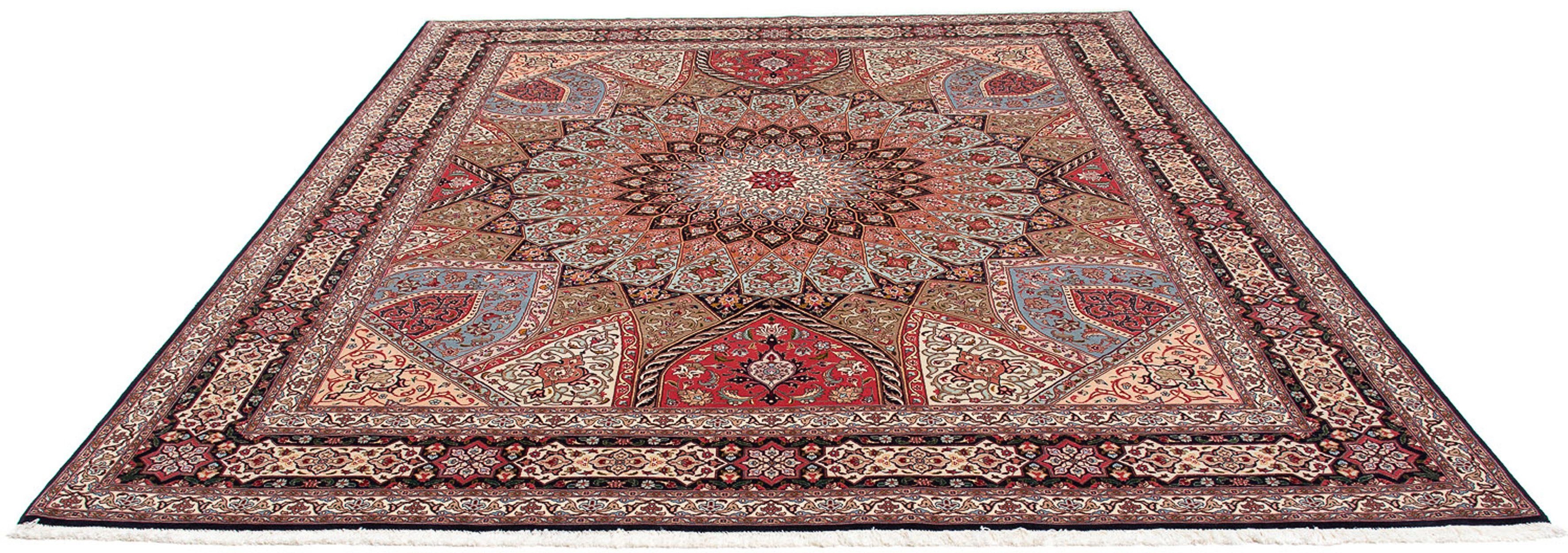 Orientteppich Perser - Täbriz - Royal - 297 x 255 cm - mehrfarbig, morgenland, rechteckig, Höhe: 7 mm, Wohnzimmer, Handgeknüpft, Einzelstück mit Zertifikat