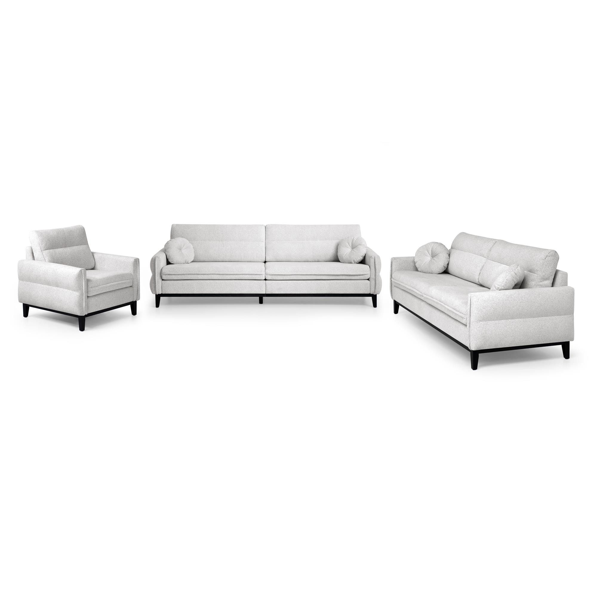 Beautysofa Polstergarnitur in modischer Bouclé-Qualität Belweder günstig online kaufen