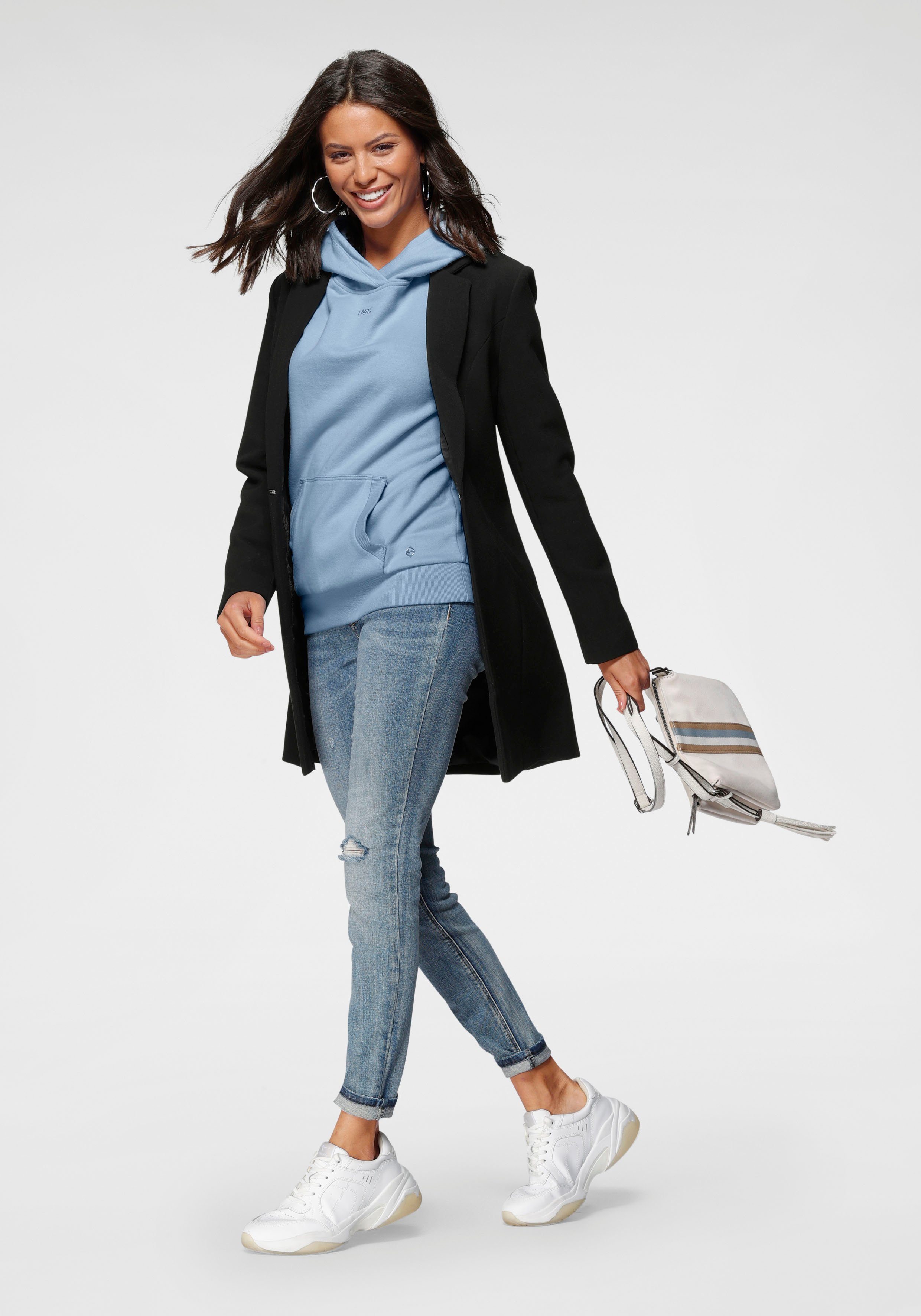 Laura Scott Longblazer mit tiefen Reverskragen