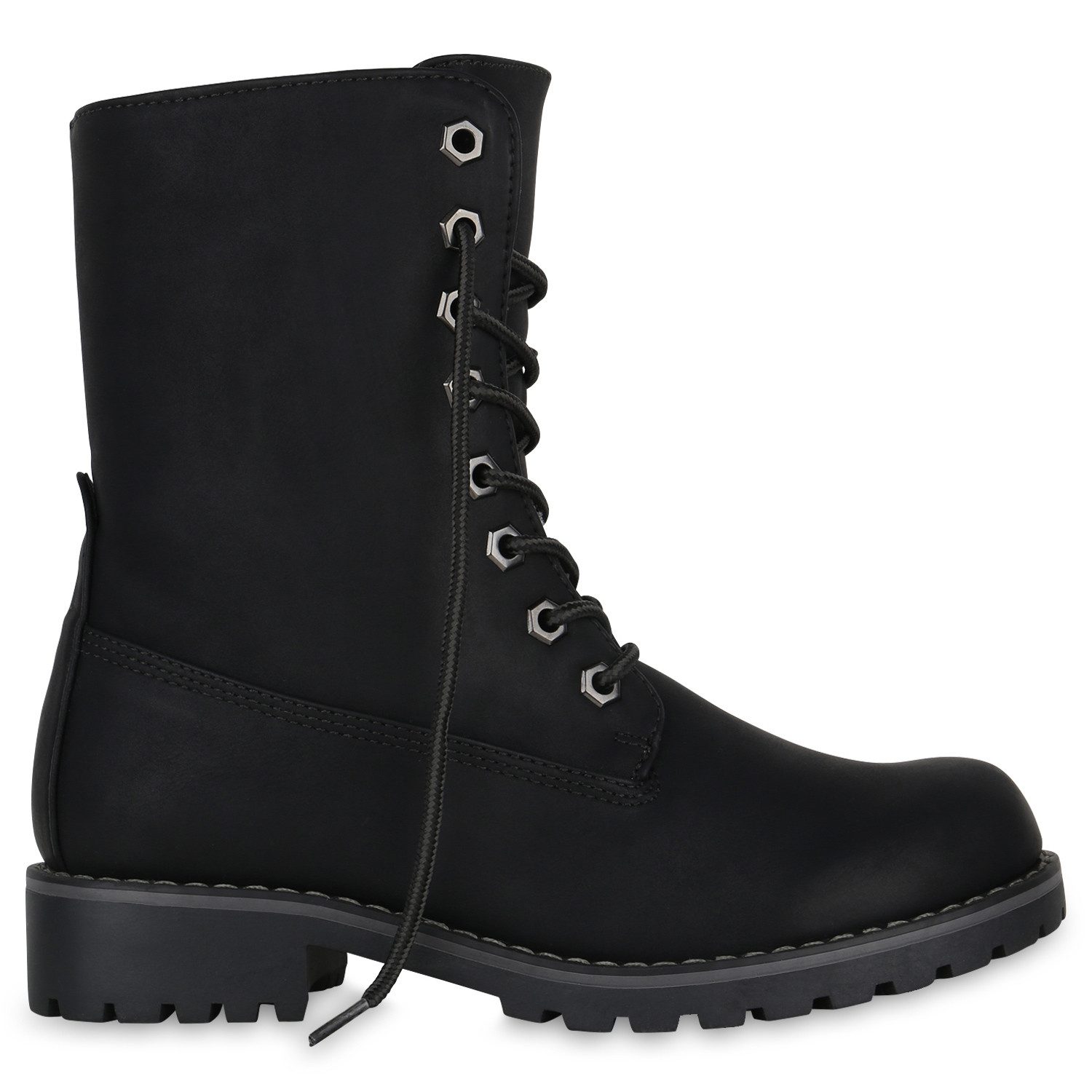 VAN HILL 813135 Schnürstiefelette Damen Schnürstiefeletten Scarlett mit Profilsohle und Warmfutter – Bild 2 von 4