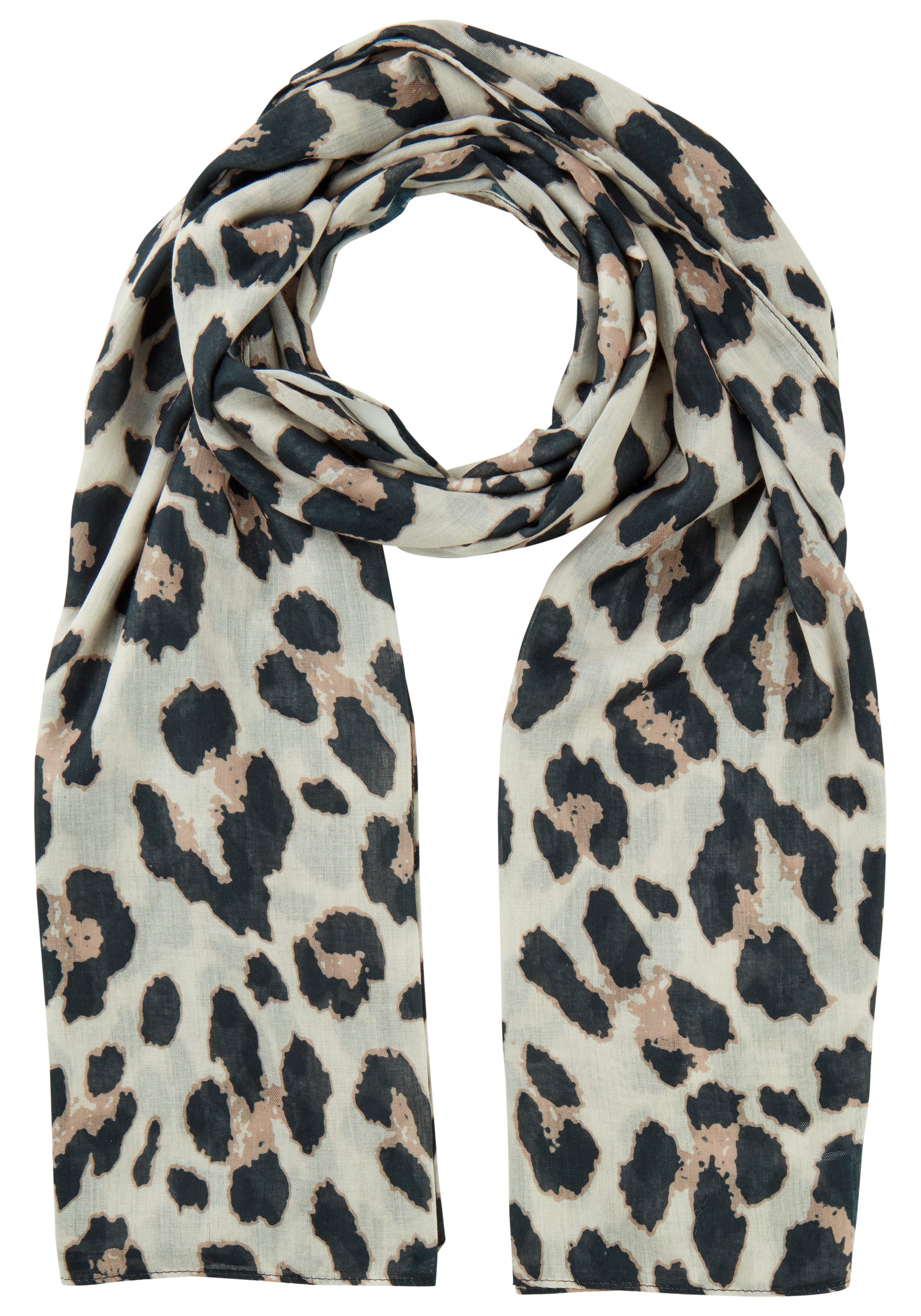 Laura Scott Modetuch, mit trendigem Leopard-Alloverdruck günstig online kaufen