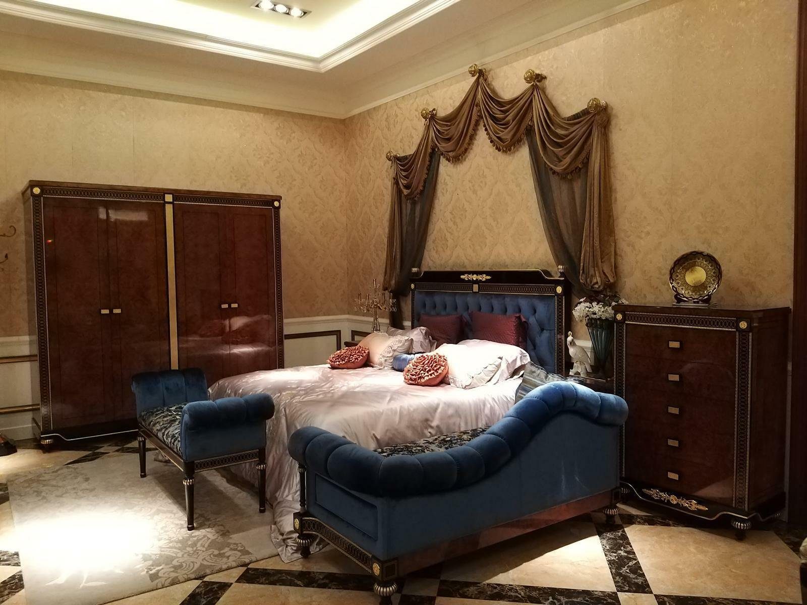 Betten JVmoebel Luxus Design Bett Barock Rokoko Luxur Bett, Doppelbett Ehebett