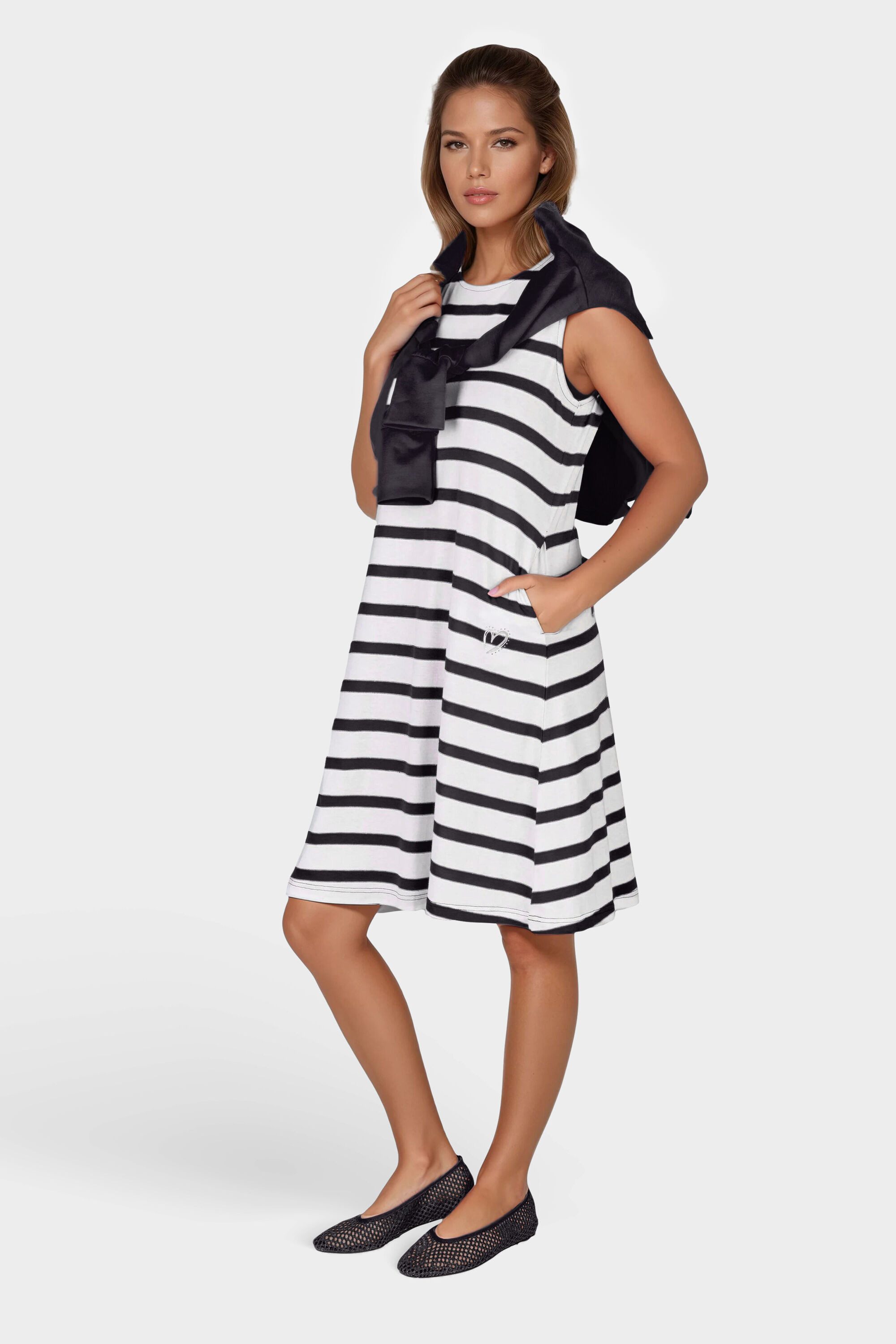 NAVIGAZIONE Shirtkleid (1-tlg) Streifenmuster