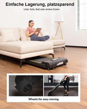 OKWISH Laufband Profi Elektrisches Laufband Fitness Treadmill Sports Zuhause 1-10 km/h (Trainingspfade klappbar und kompakt verstaubar, Halterung für Handy und Pad, mit 12 Programs, UREVO), Walking pad für Zu hause