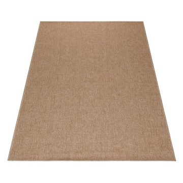 Outdoorteppich, Homtex, 80 x 150 cm, In & Outdoor Teppich Wetterfest Läufer Beige Balkon Teppich Wasserfest