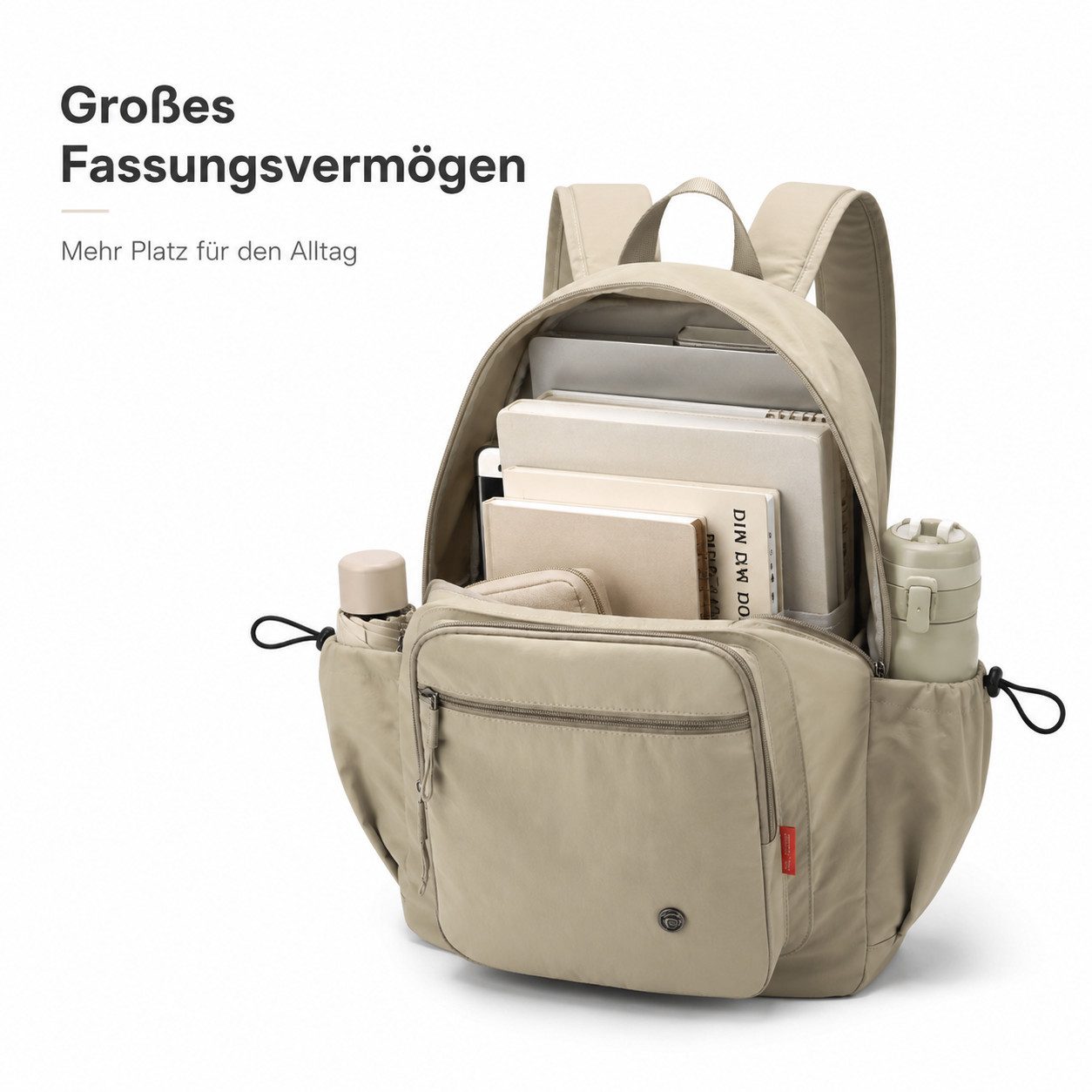 OYLCDI Rucksack Reiserucksack Freizeitrucksack Tagesrucksack mit Reißverschlussfach (42 x 31 x 22 cmgroßes Fassungsvermögen,Handgepäck Rucksack, verstellbaren S – Bild 3 von 5