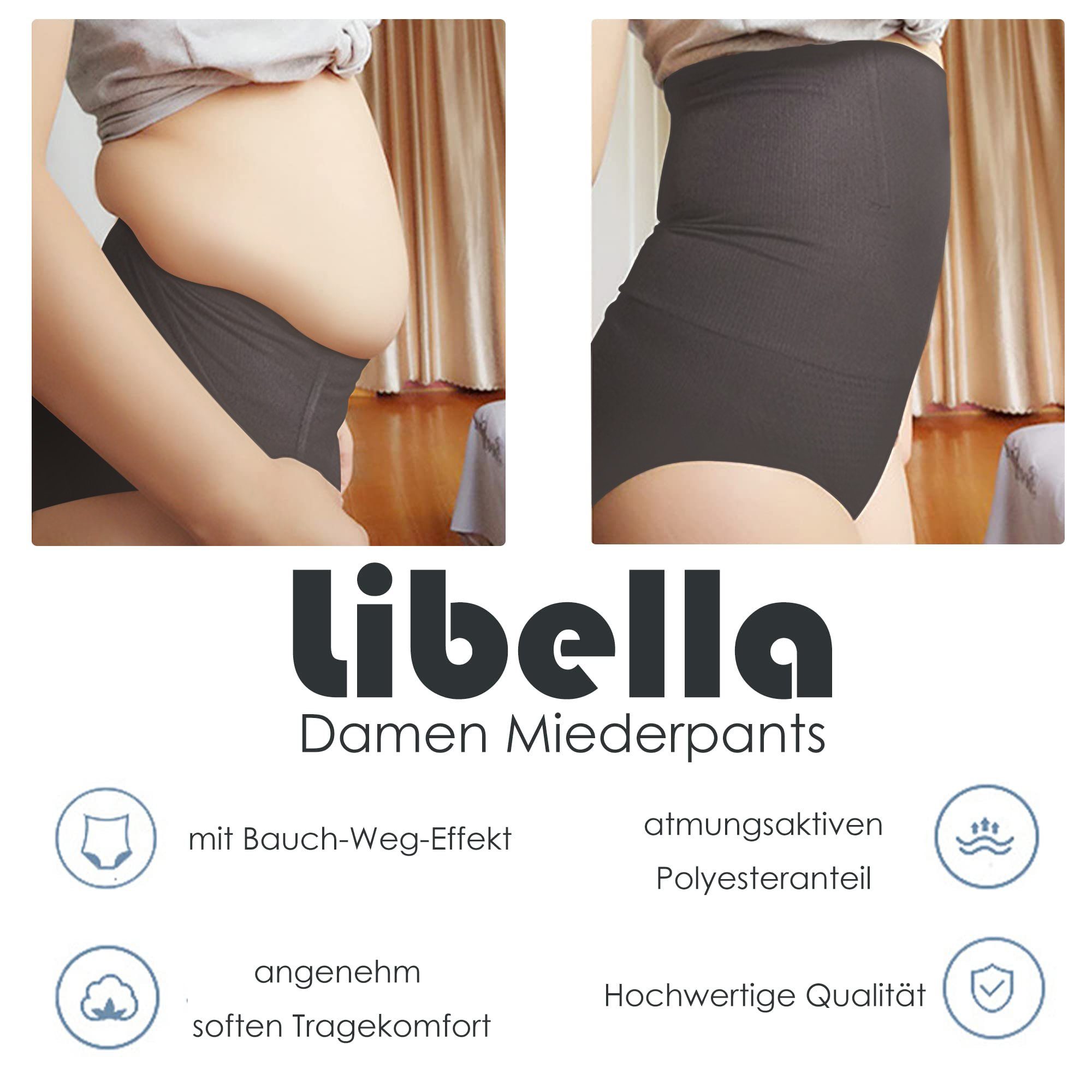Libella Miederslip mit Bauch-Weg-Effekt Grau Miederslip 3608-1er figurenformend (1er-Pack)
