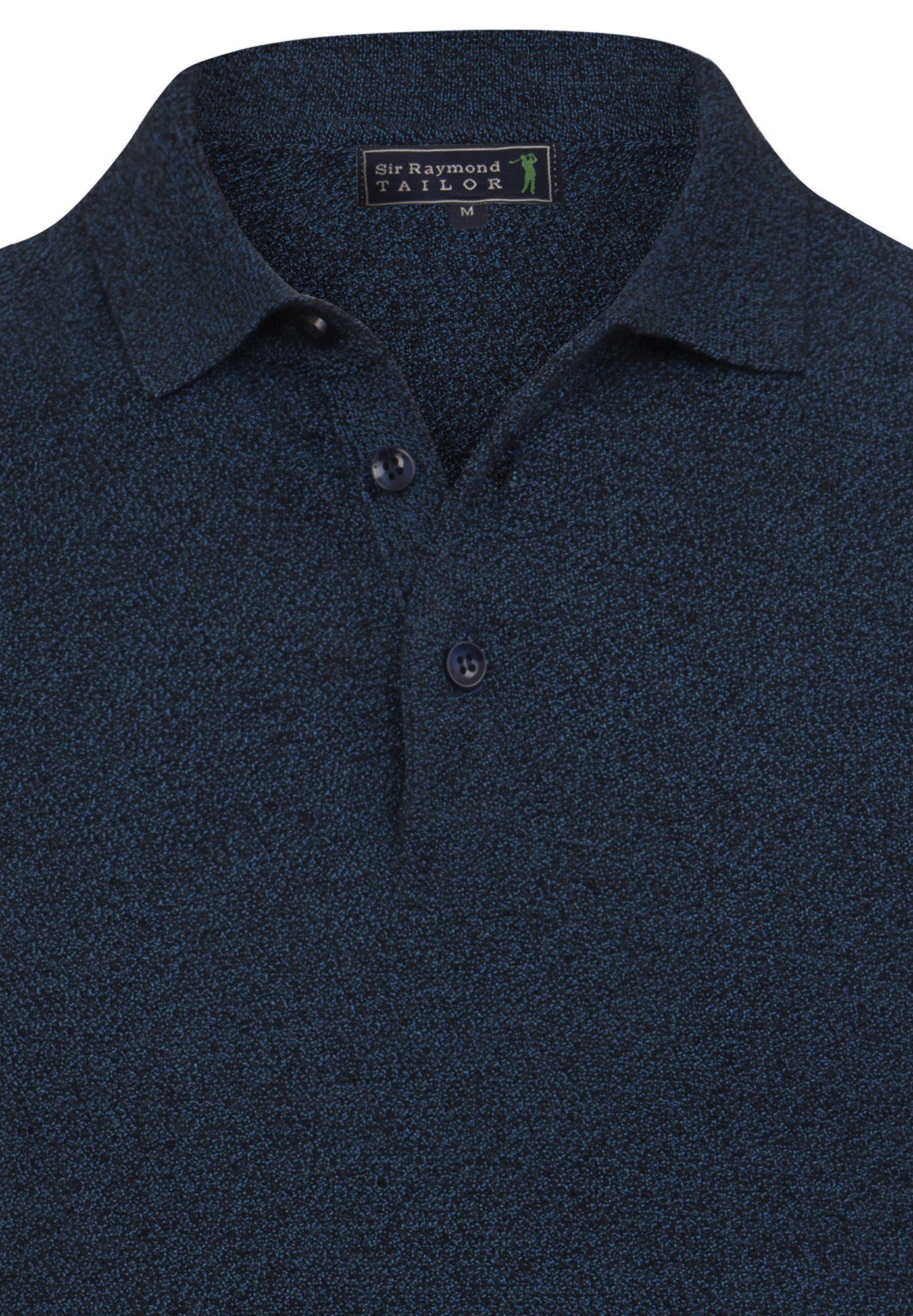 Melange Poloshirt Black Tailor Sir Maro Raymond