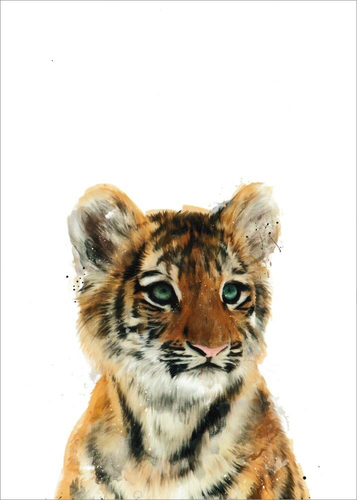 Tiger Postkarte Kleiner - "Little Tiger"