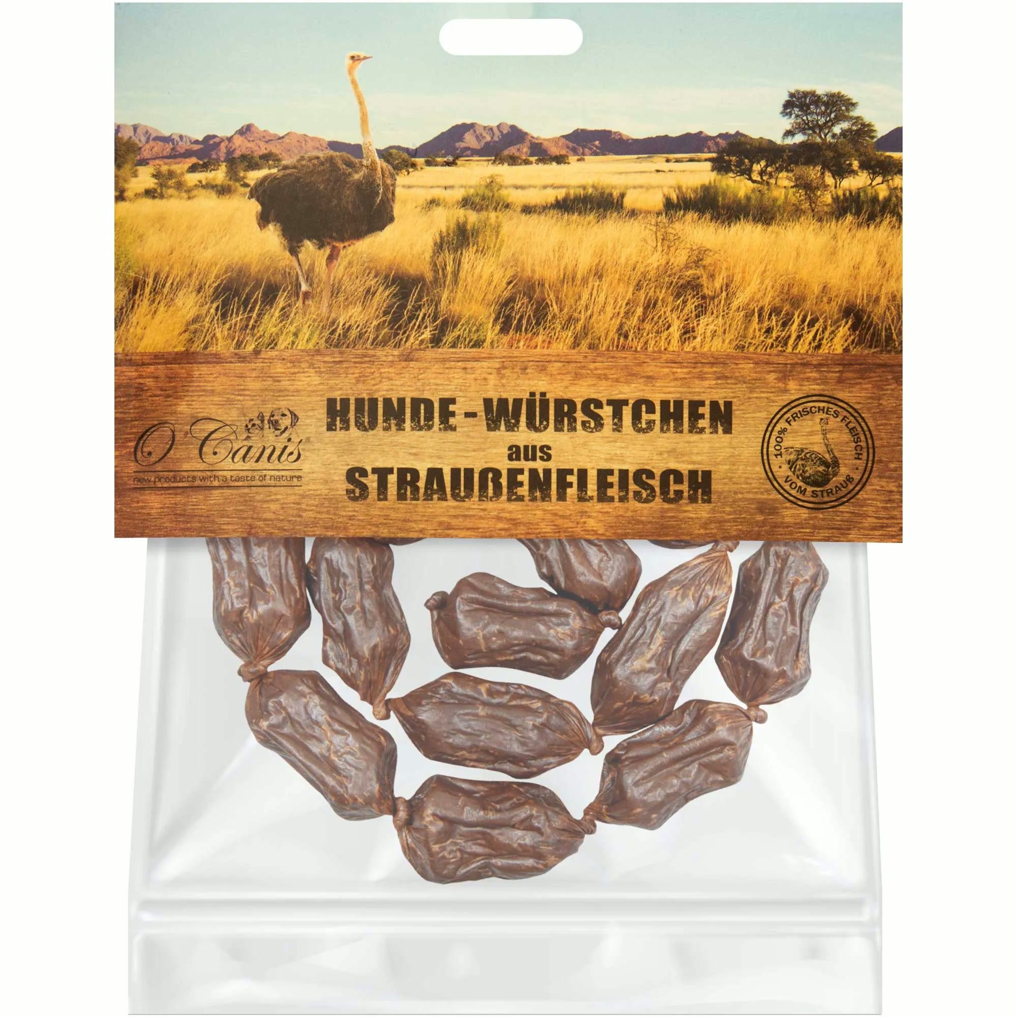 O Canis O Canis Premium Hundewürstchen - 5 Sorten zur Auswahl Strauß, Snack für: Hunde, Getreidefrei, Mono Protein