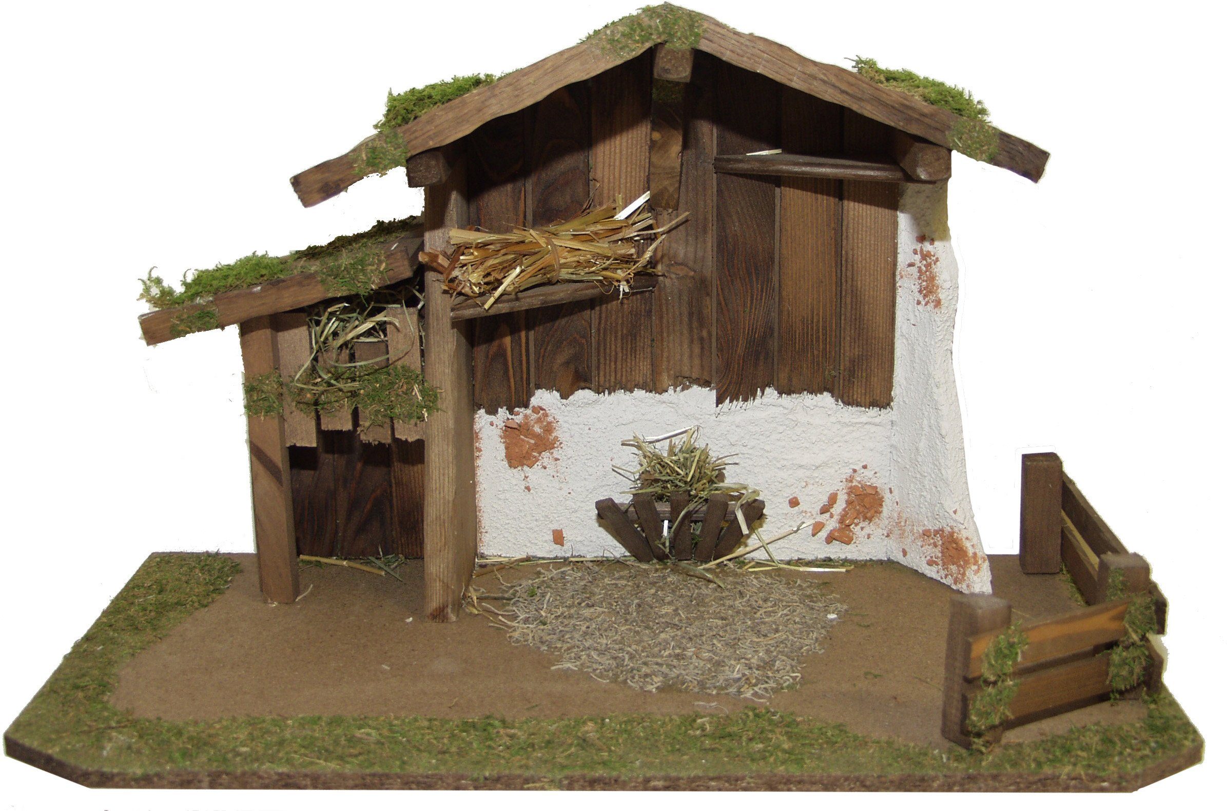 Alfred Kolbe Krippe Weihnachtsdeko (1-tlg), aus Holz, 42x22x27 cm, für Figuren bis 10 cm Höhe