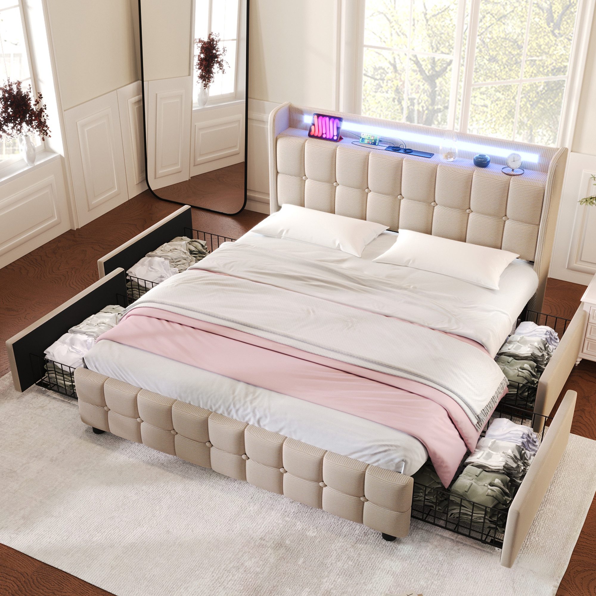 HAUSS SPOLE Polsterbett Polsterbett Doppelbett Funktionsbett günstig online kaufen
